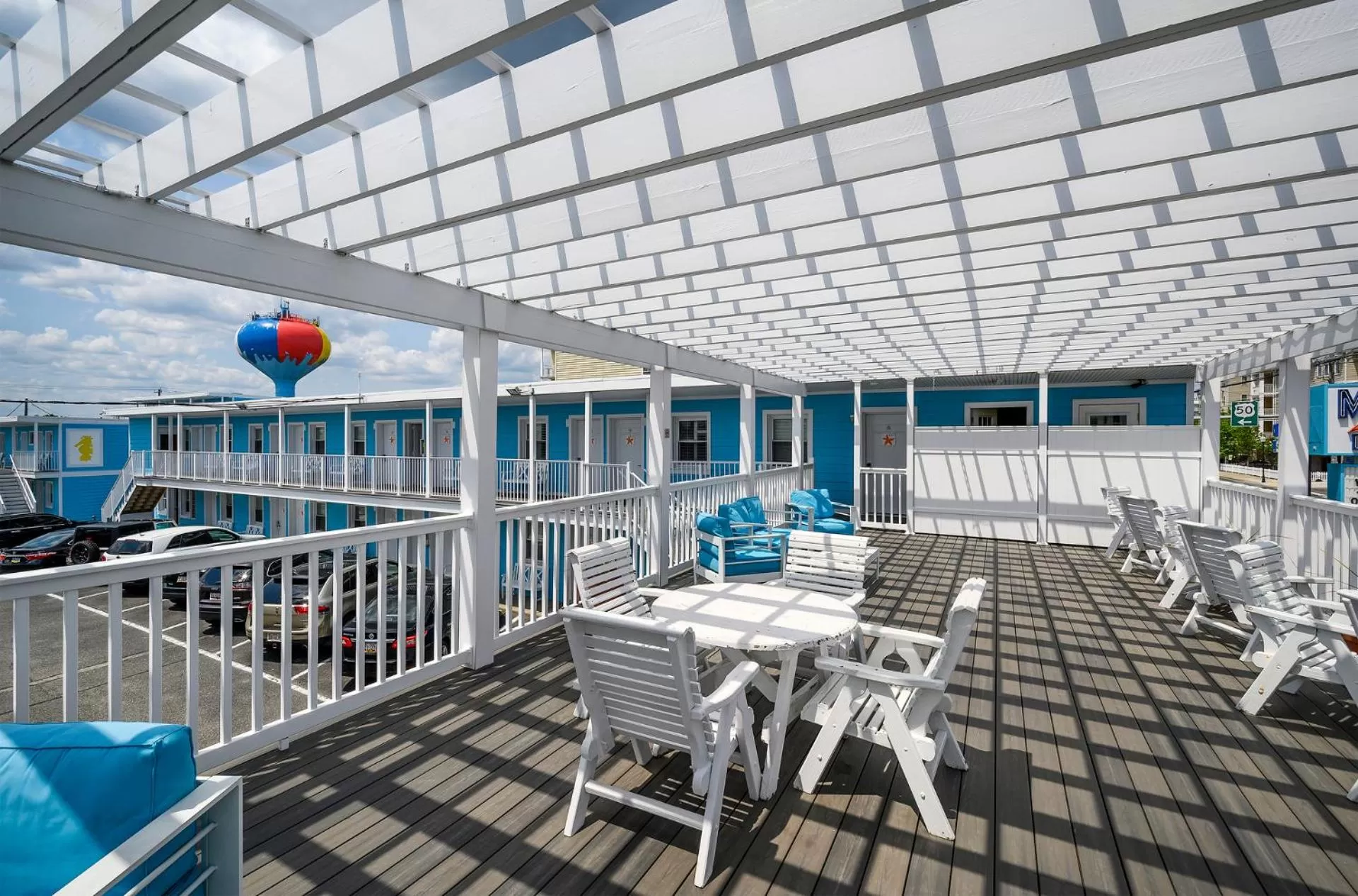 Patio in Madison Beach Motel