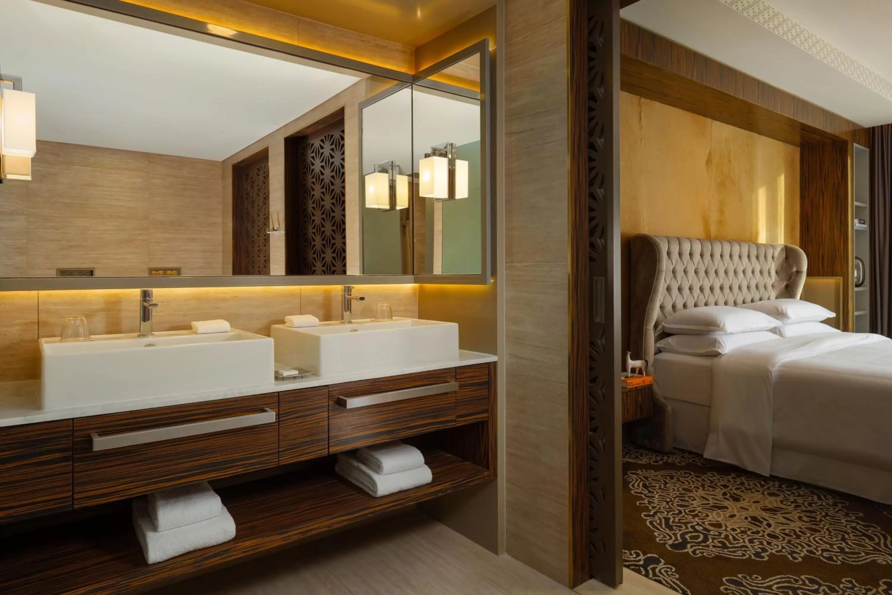 Bathroom, Bed in Sheraton Astana Hotel