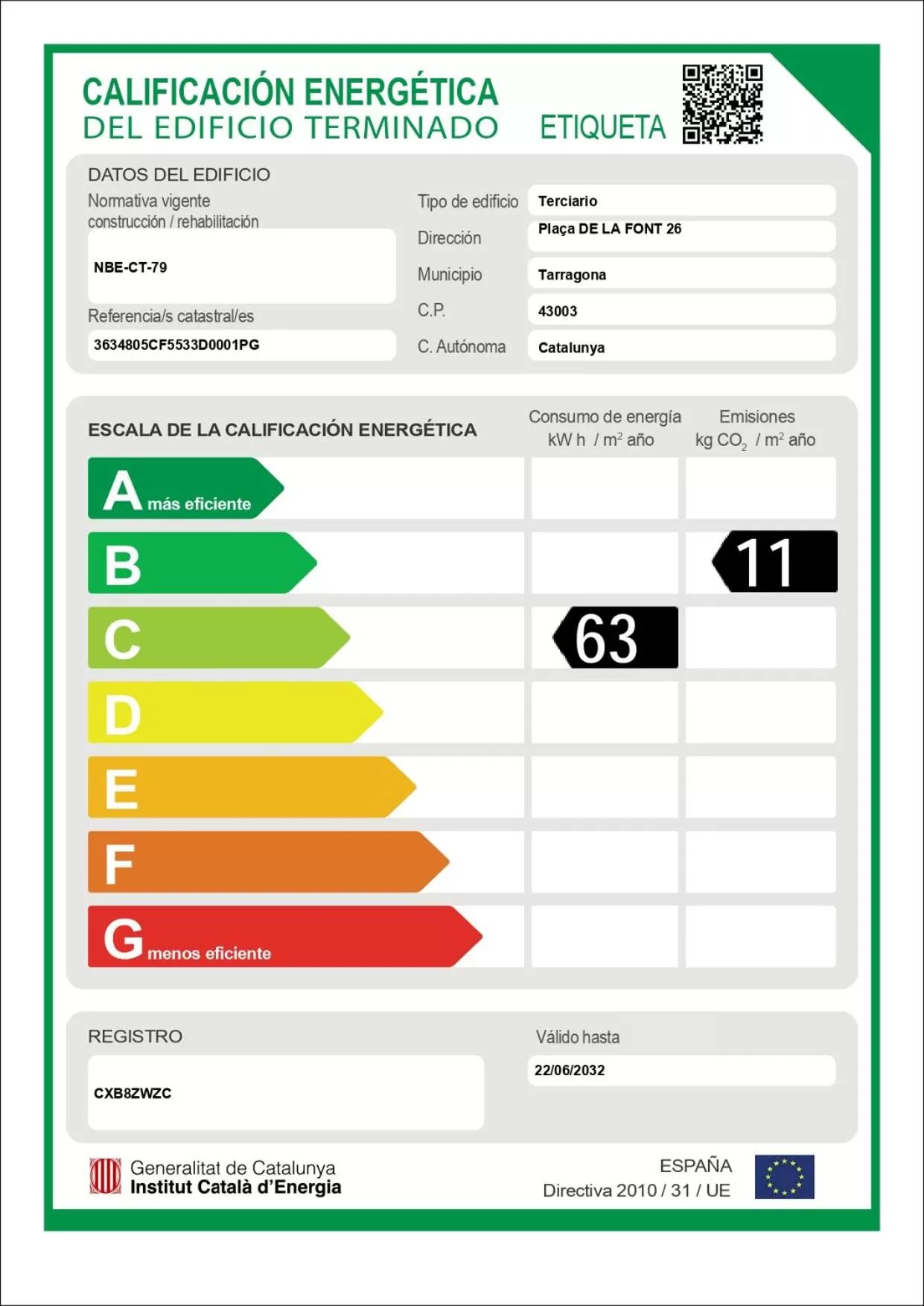 Logo/Certificate/Sign in Plaça De La Font