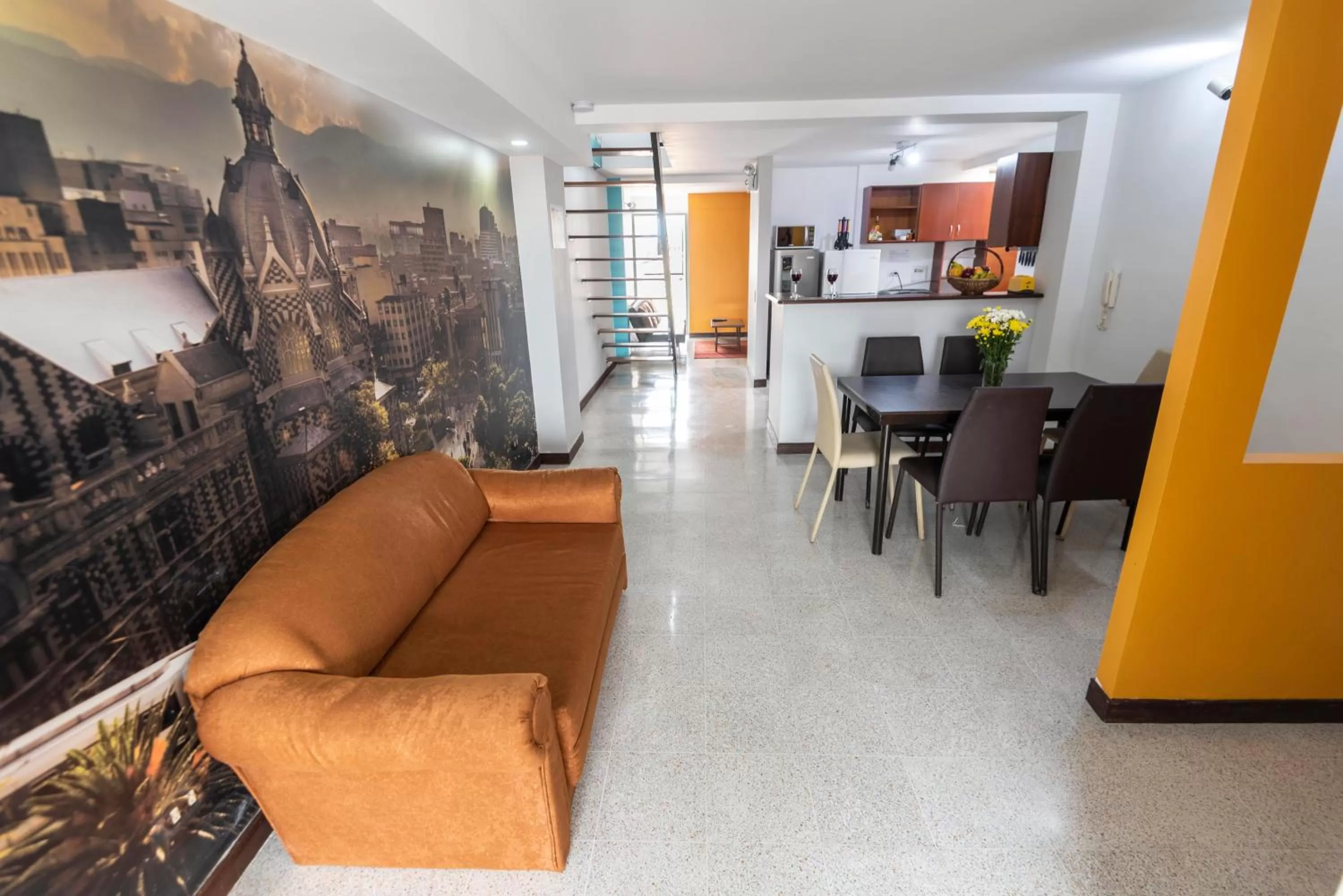 Living room in Poblado Guest House