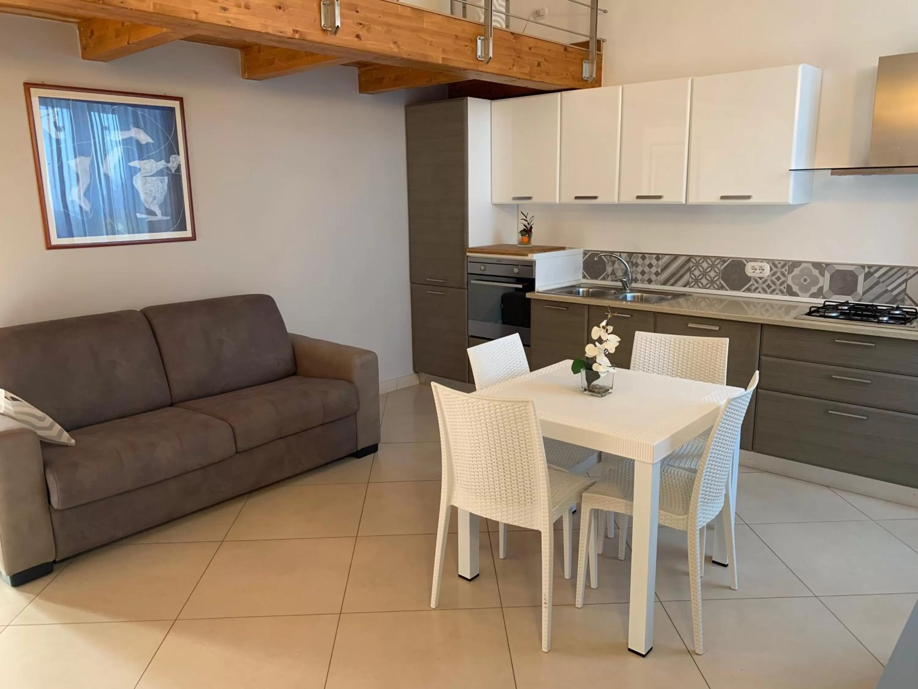 Kitchen or kitchenette in Hotel Soleluna