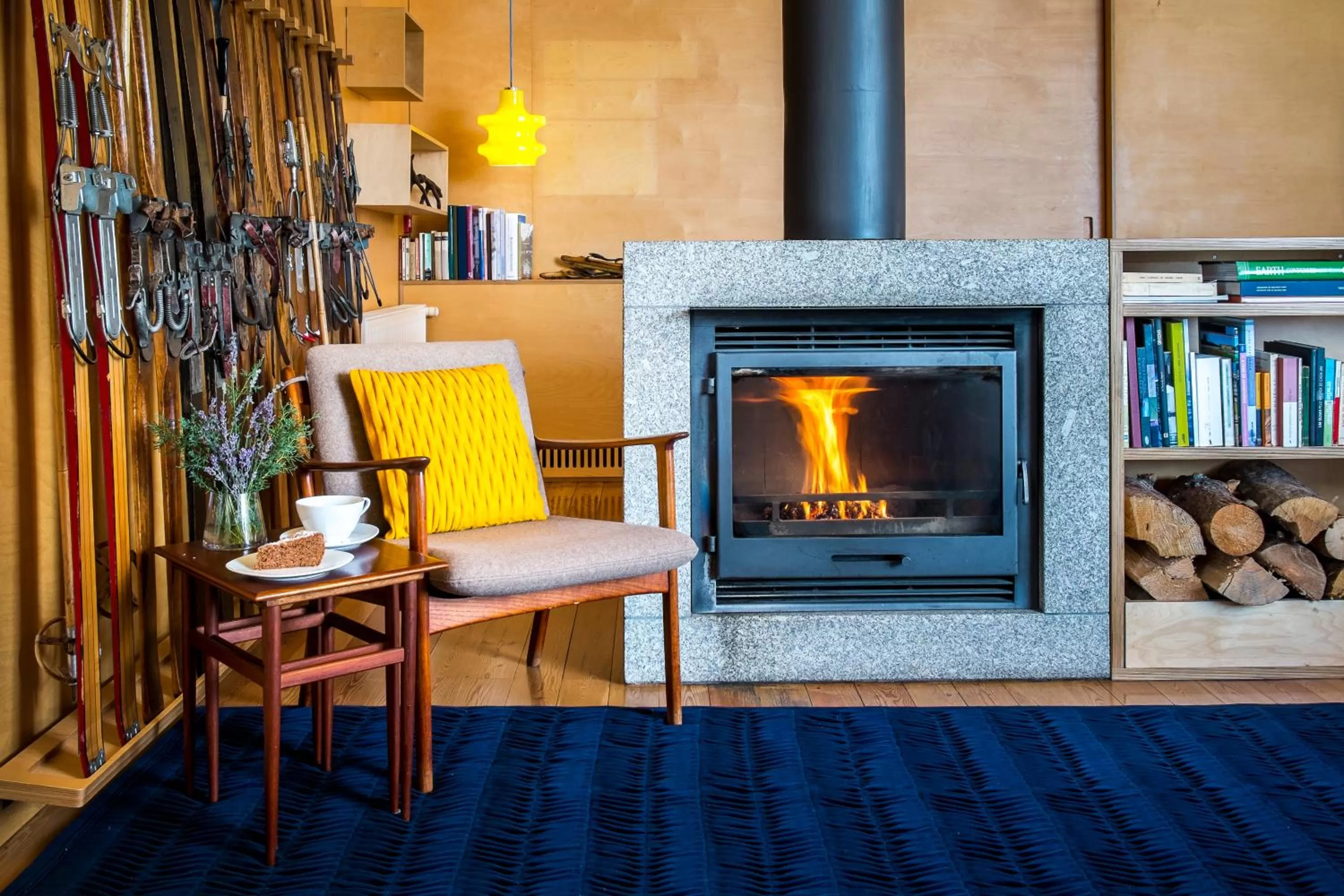 Communal lounge/ TV room in Casa das Penhas Douradas - Burel Expedition Hotel