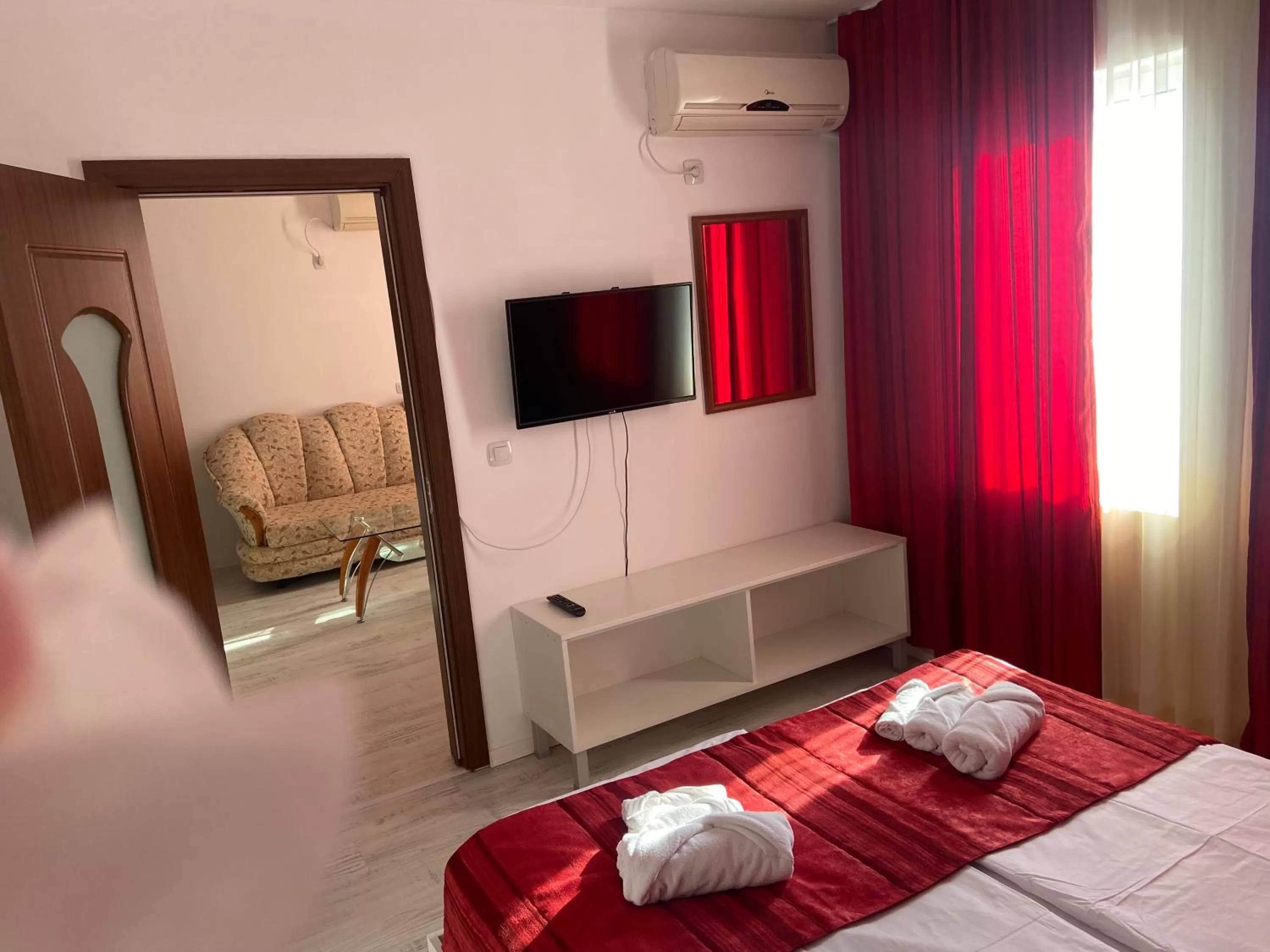 Bed in Ribarska Sreshta Family Hotel