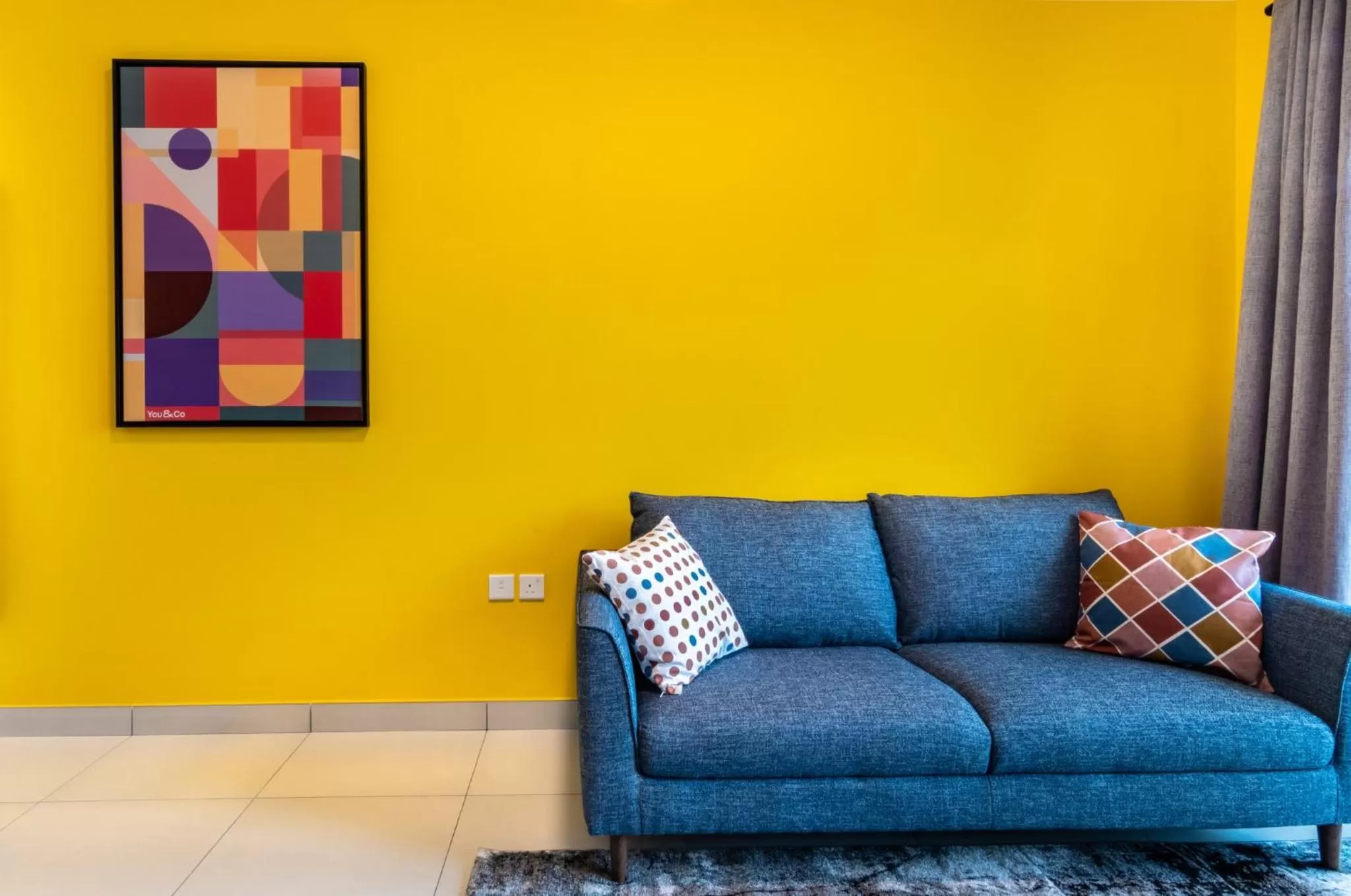 Living room in YouCo coliving Dubai