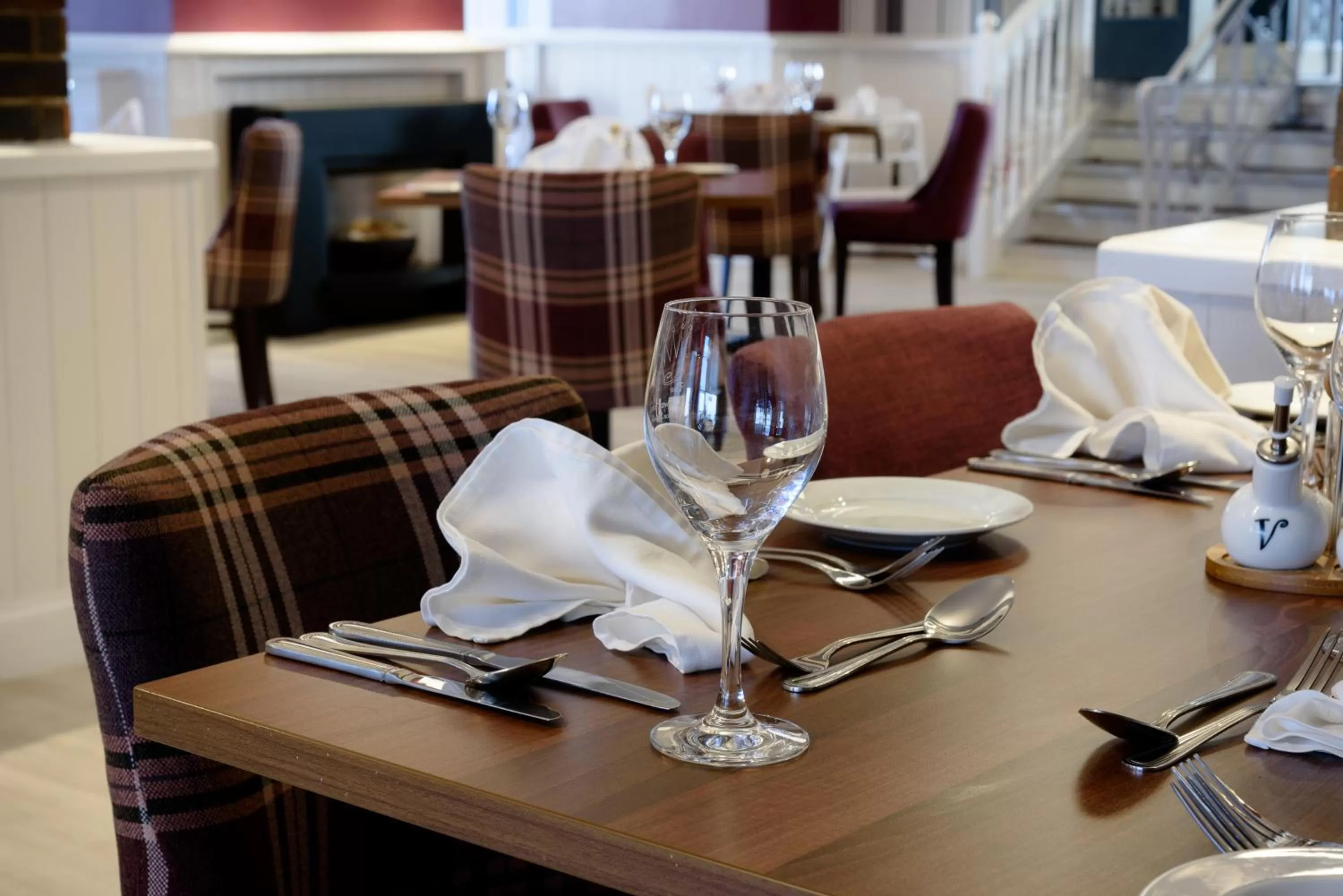 Dining area in The Crown Hotel