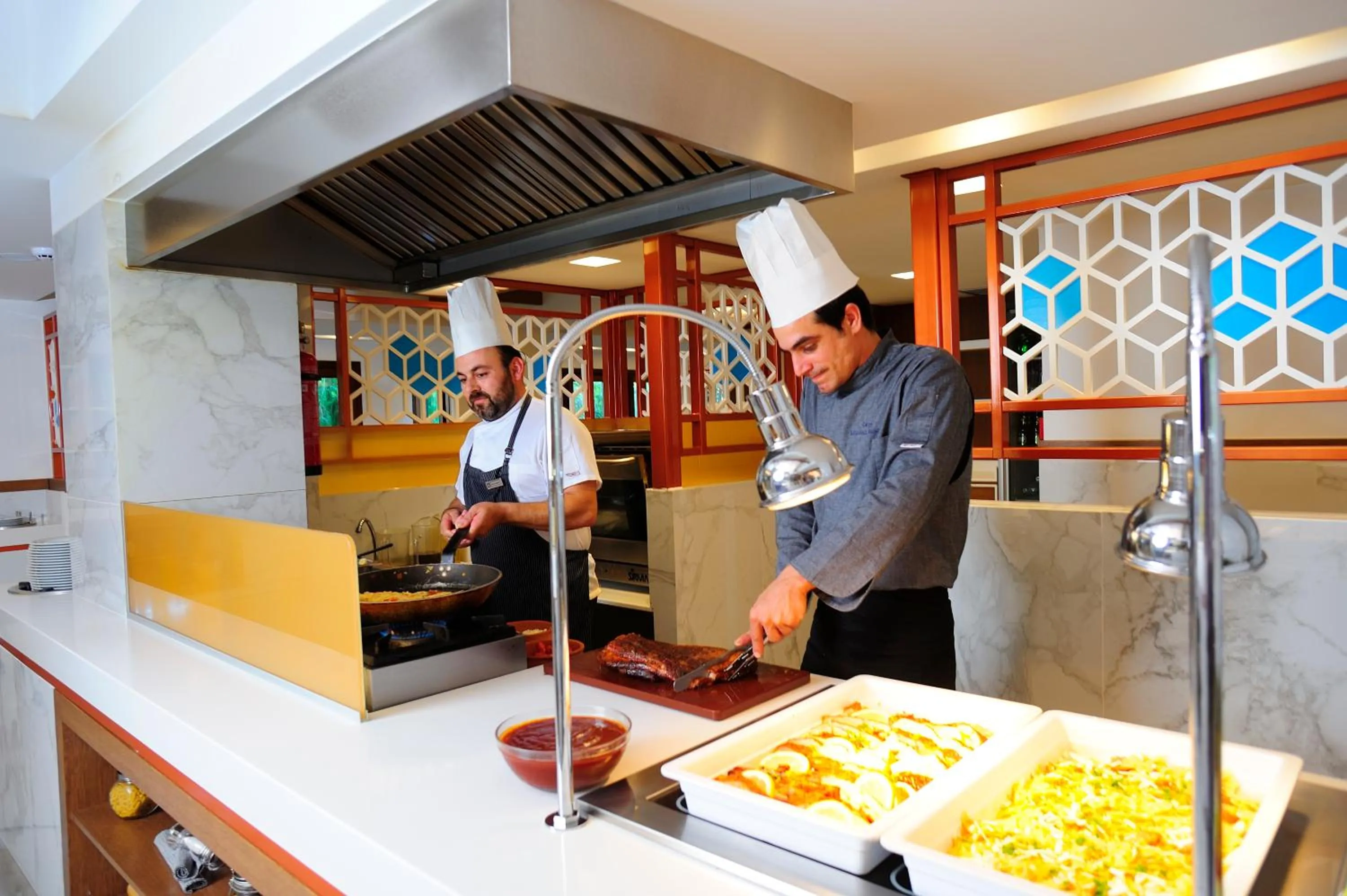 Buffet breakfast in Atrium Ambiance Hotel