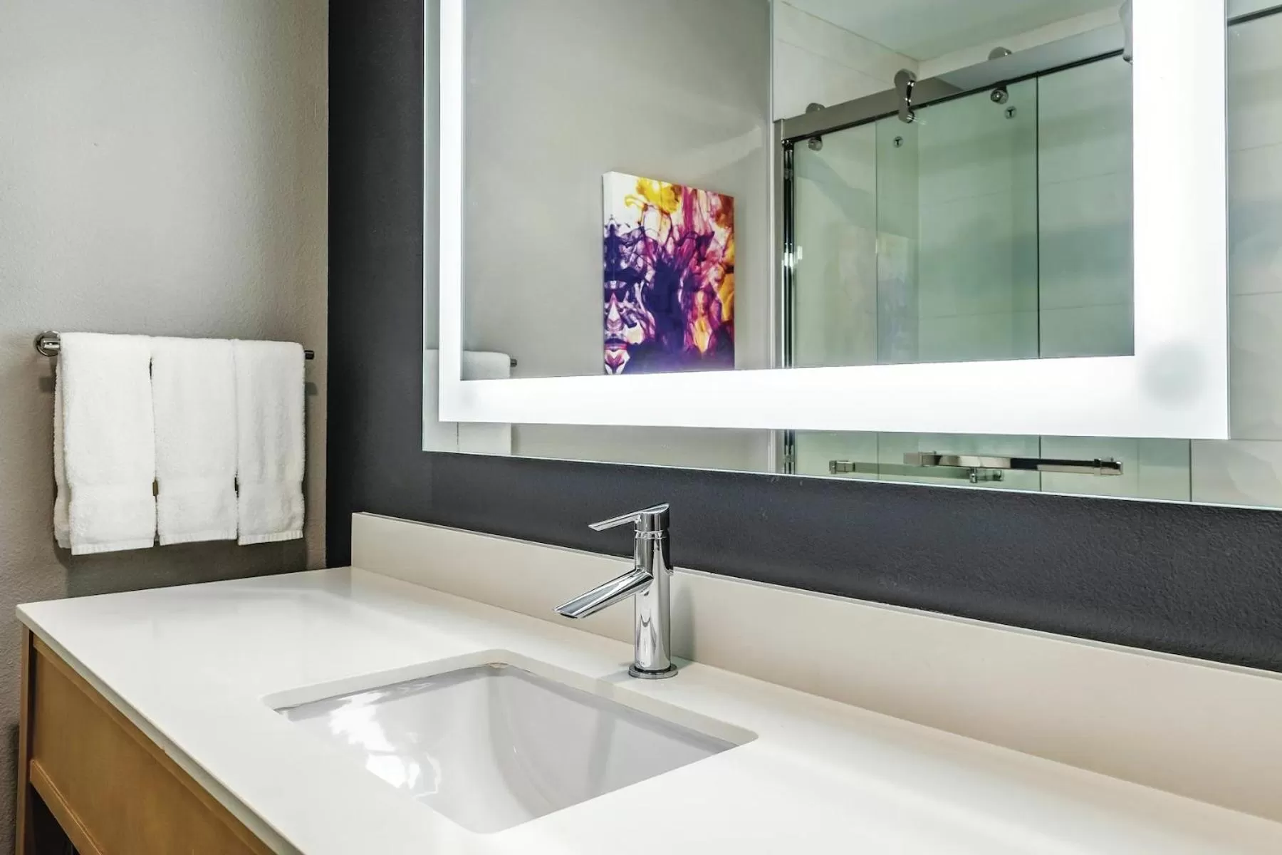 Bathroom in La Quinta by Wyndham Seattle Federal Way