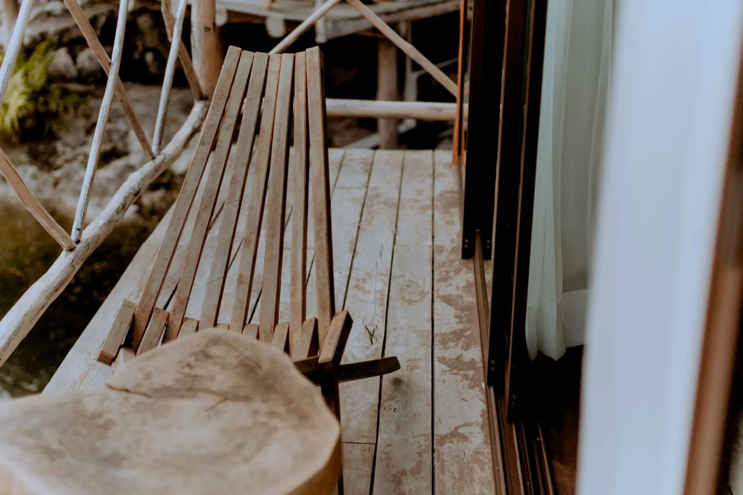 Balcony/Terrace in Zamna eco-lodge Tulum
