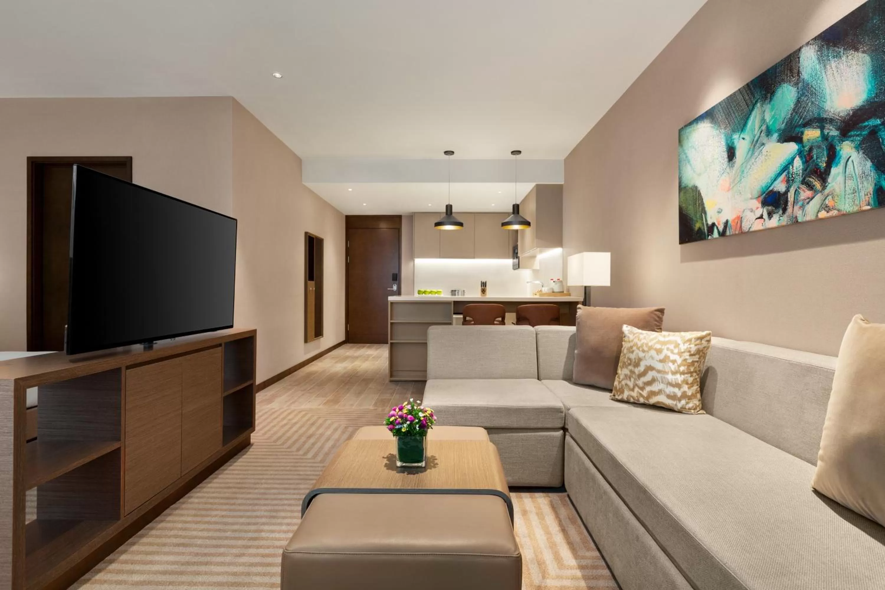 Living room in Hyatt House Chengdu Pebble Walk