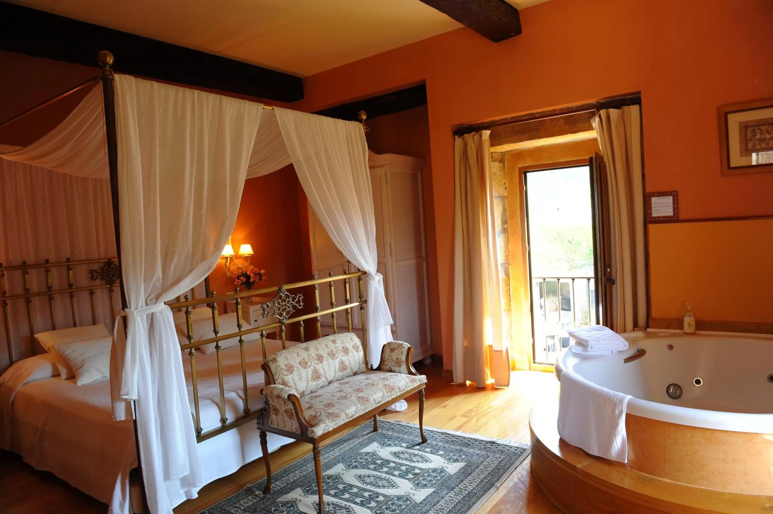 Bed in Hotel Palacio Garcia Quijano