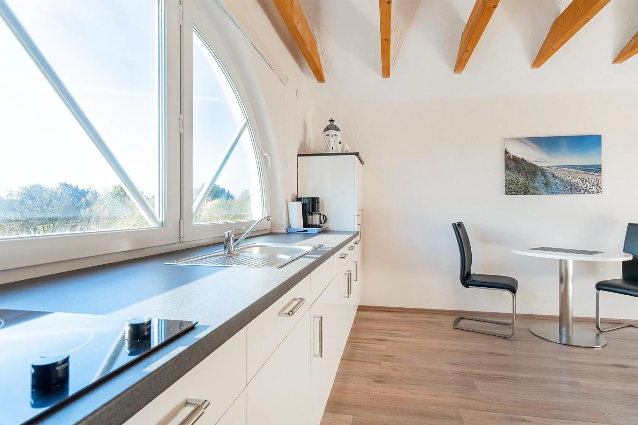 Kitchen or kitchenette in Villa Moorstern am Badesee Tannenhausen