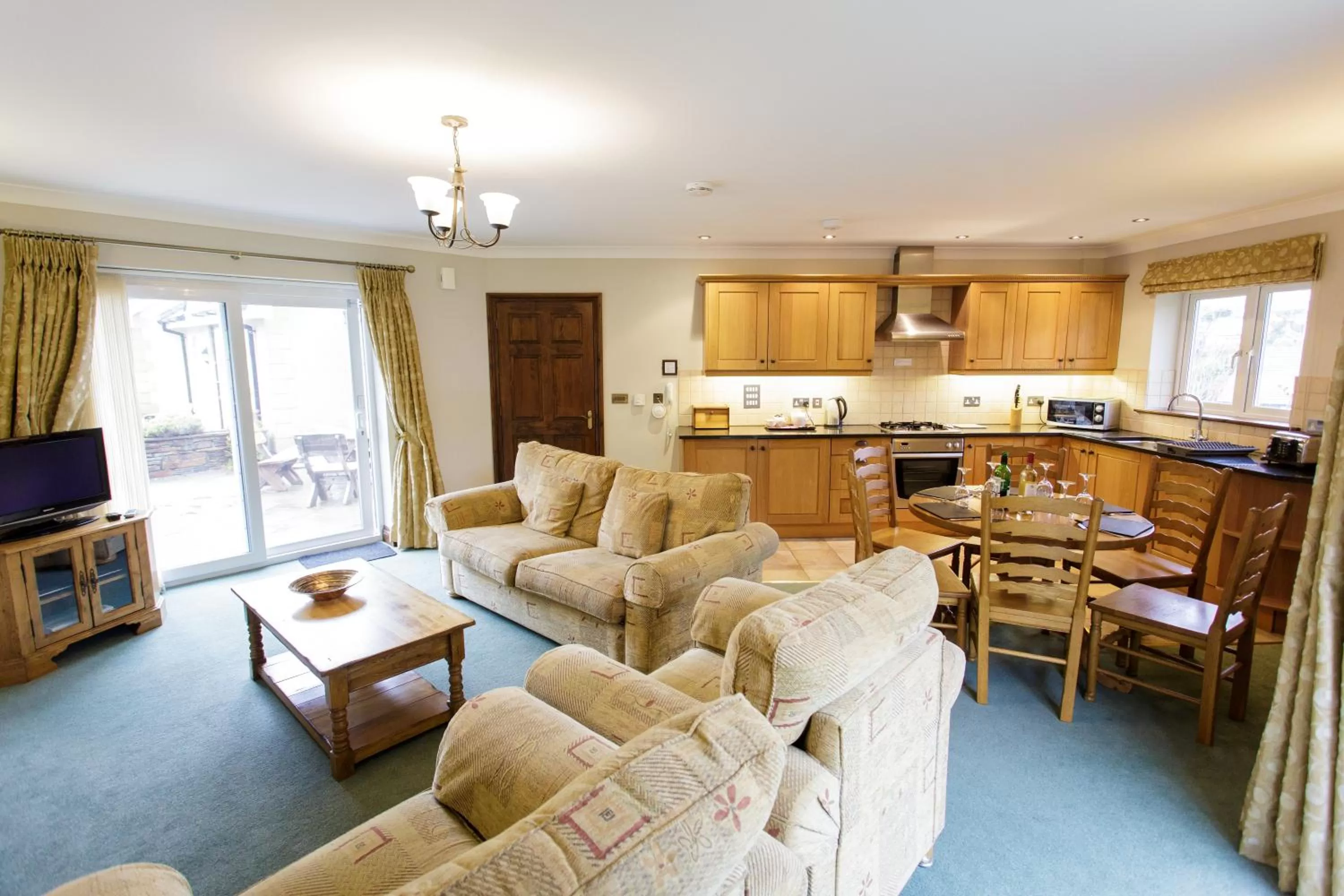 Living room in Porth Veor Manor Villas & Apartments