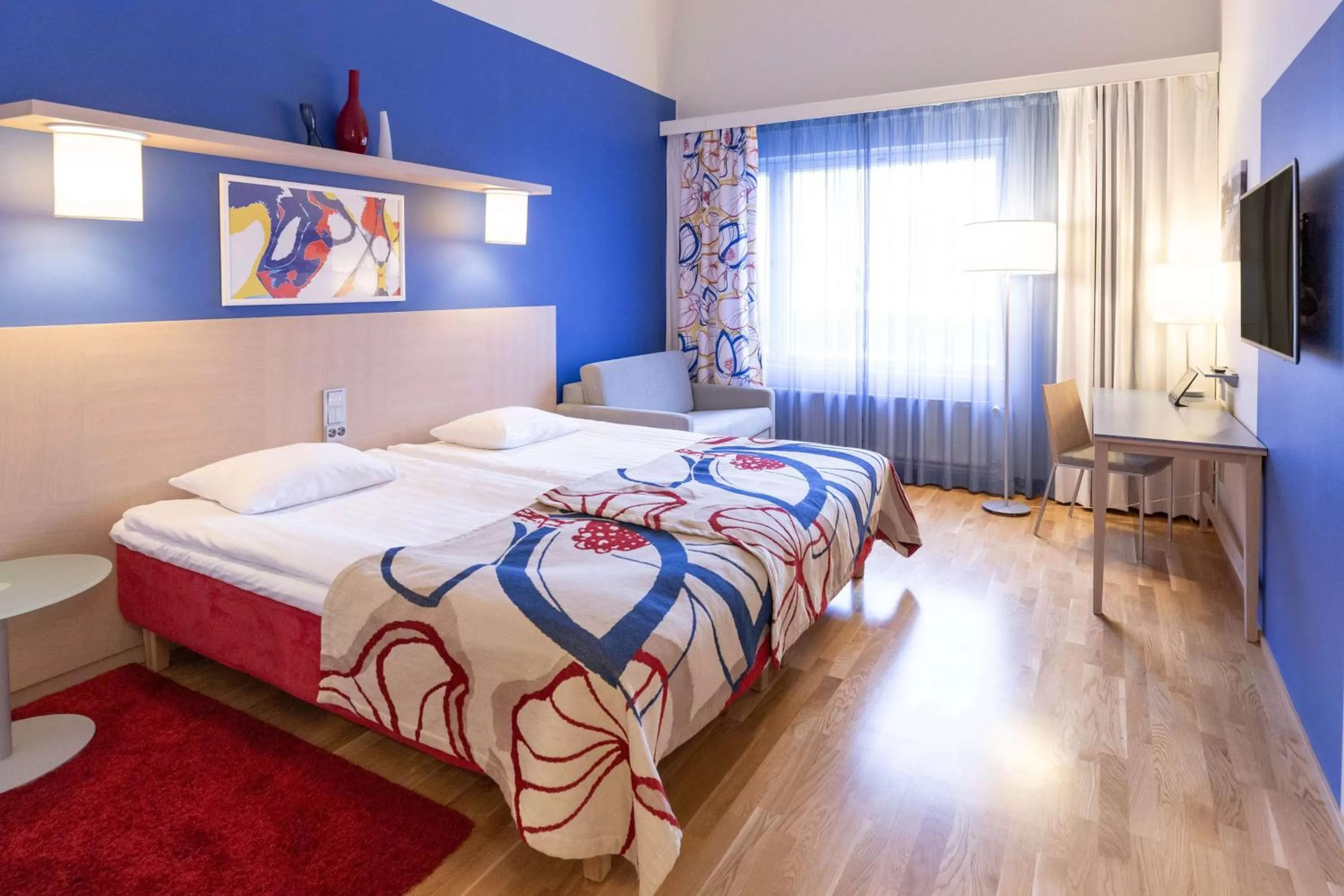 Photo of the whole room, Bed in Scandic Hyvinkää