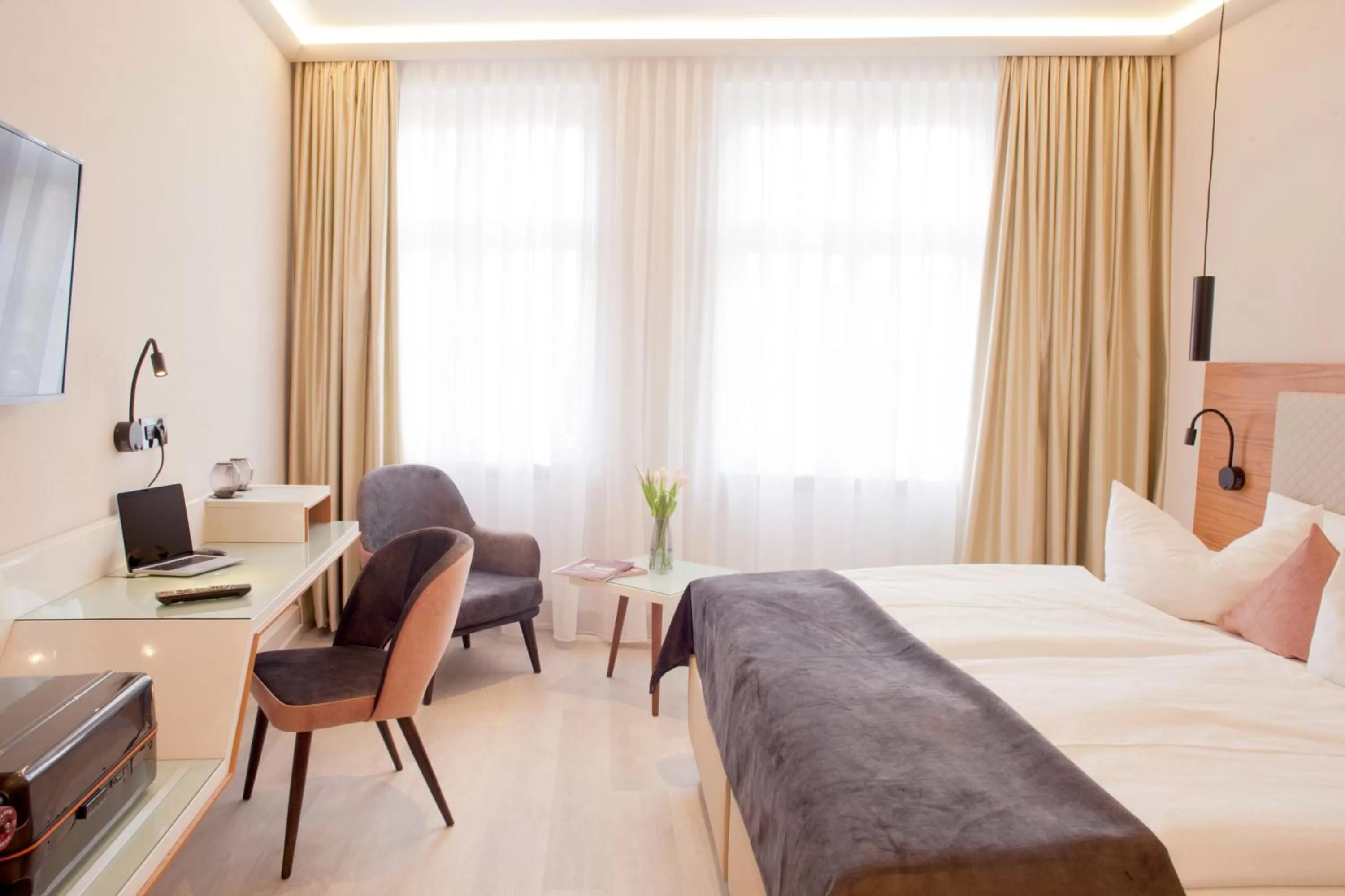 Bed in Hotel Schweriner Hof