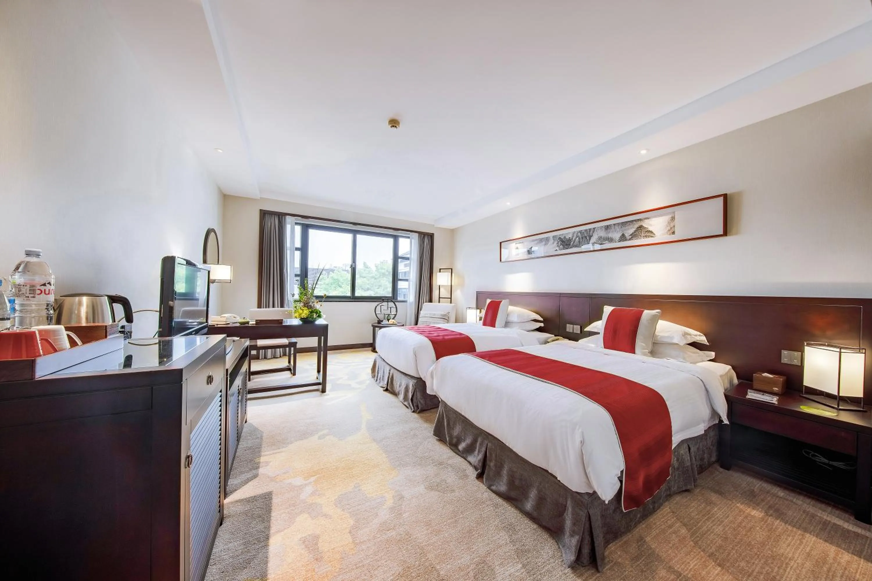 Bed in Garden Hotel Suzhou