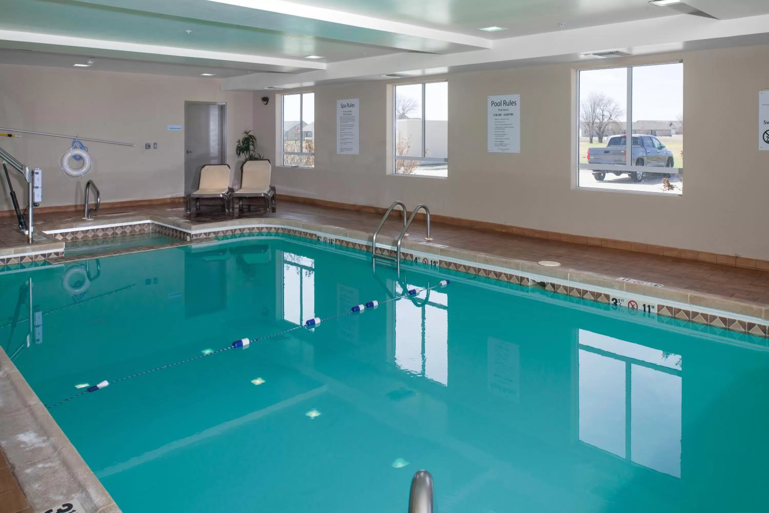 Swimming pool in Holiday Inn Express Northwest Maize by IHG