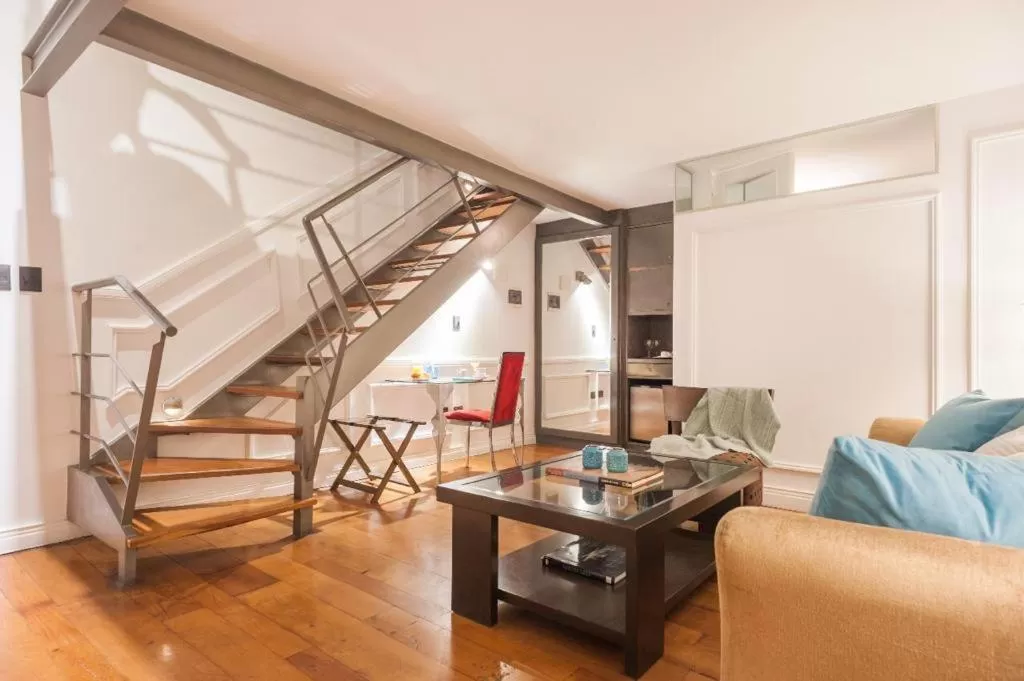 Seating area in San Telmo Suites