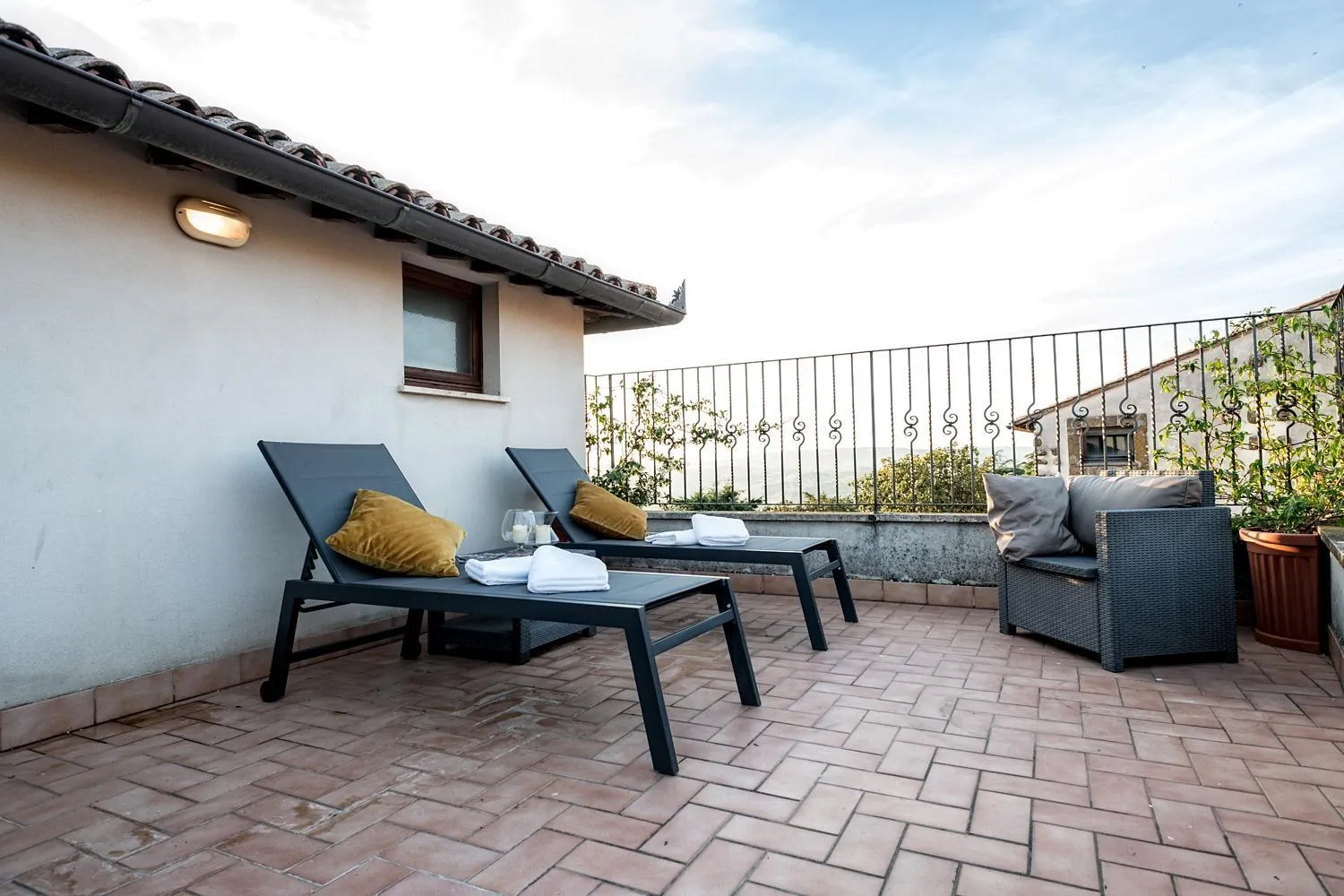 Balcony/Terrace in Grand Hotel Italia