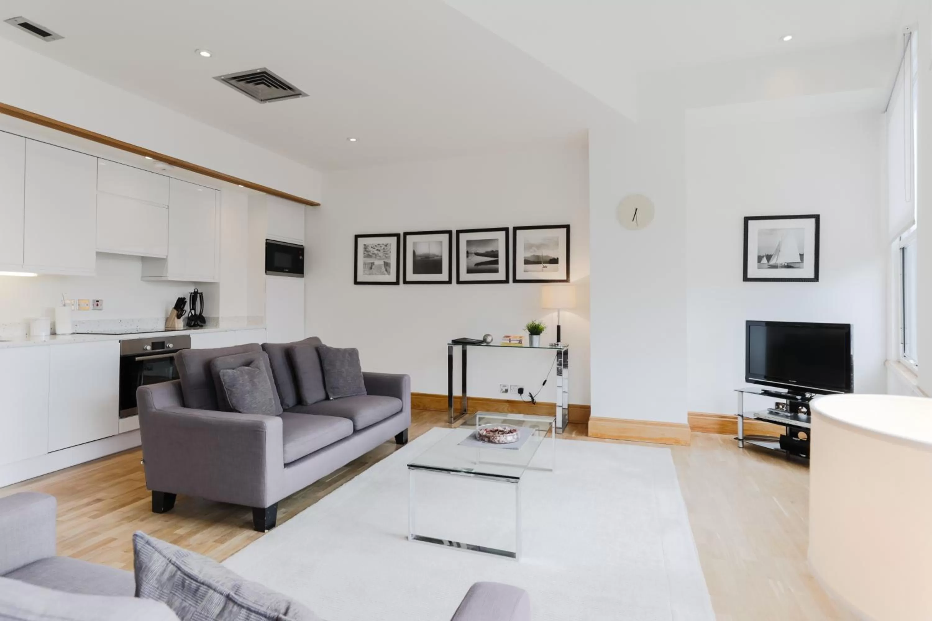 Living room in Monument Apartments