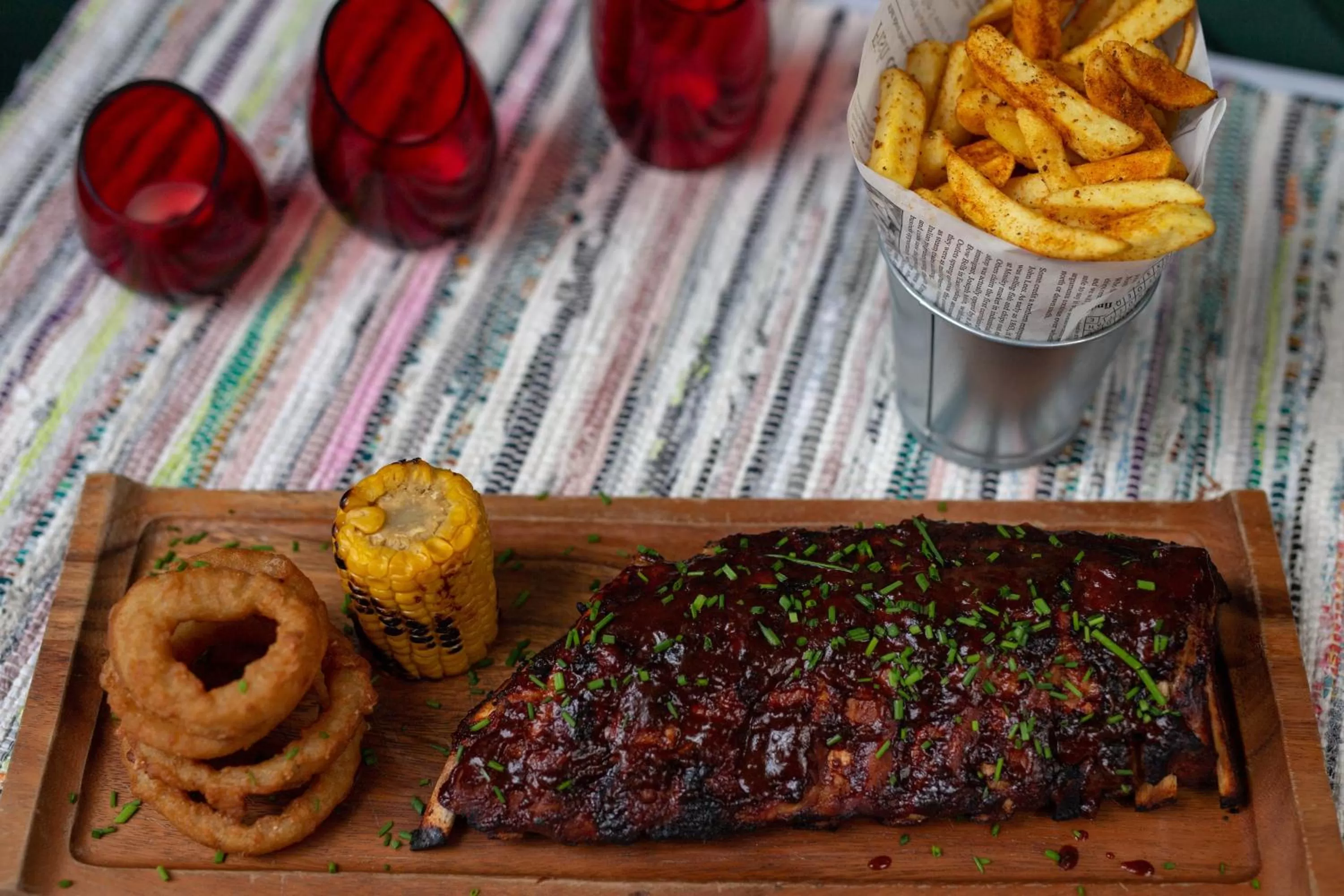 Food in The Strand Hotel, the former residence of Oscar Wilde