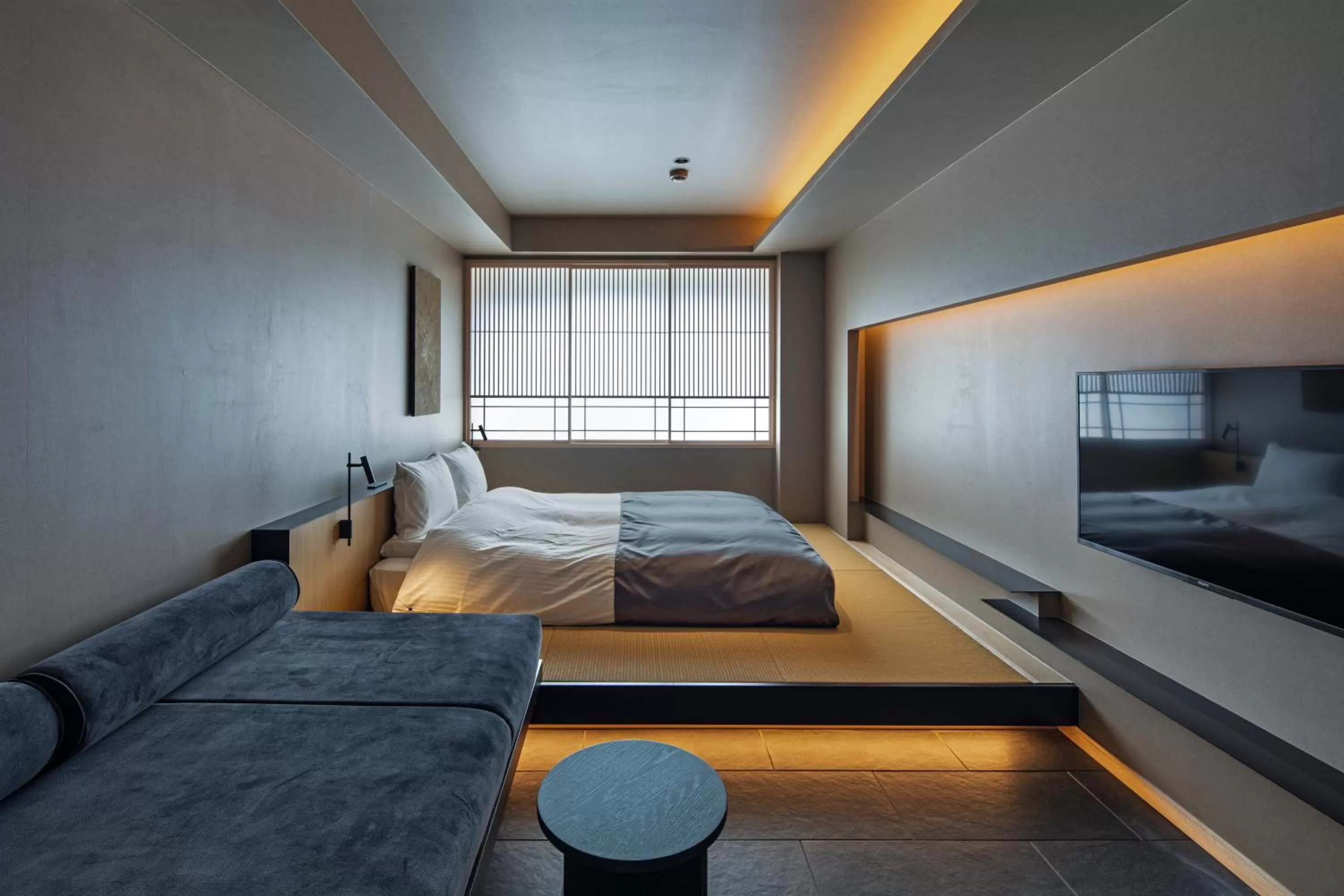 Bed in hotel tou nishinotoin kyoto