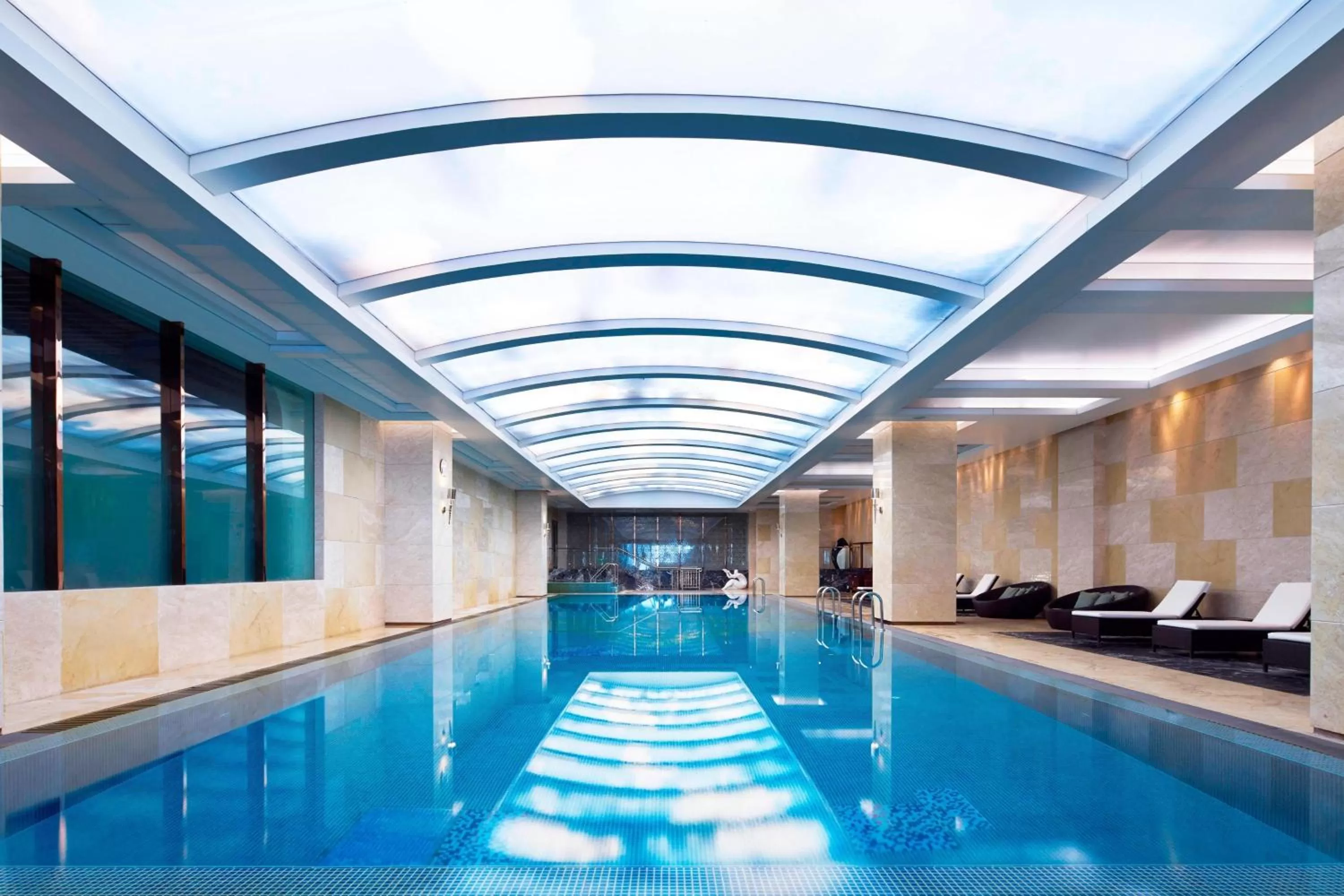 Swimming pool in Sheraton Qingdao Jiaozhou Hotel