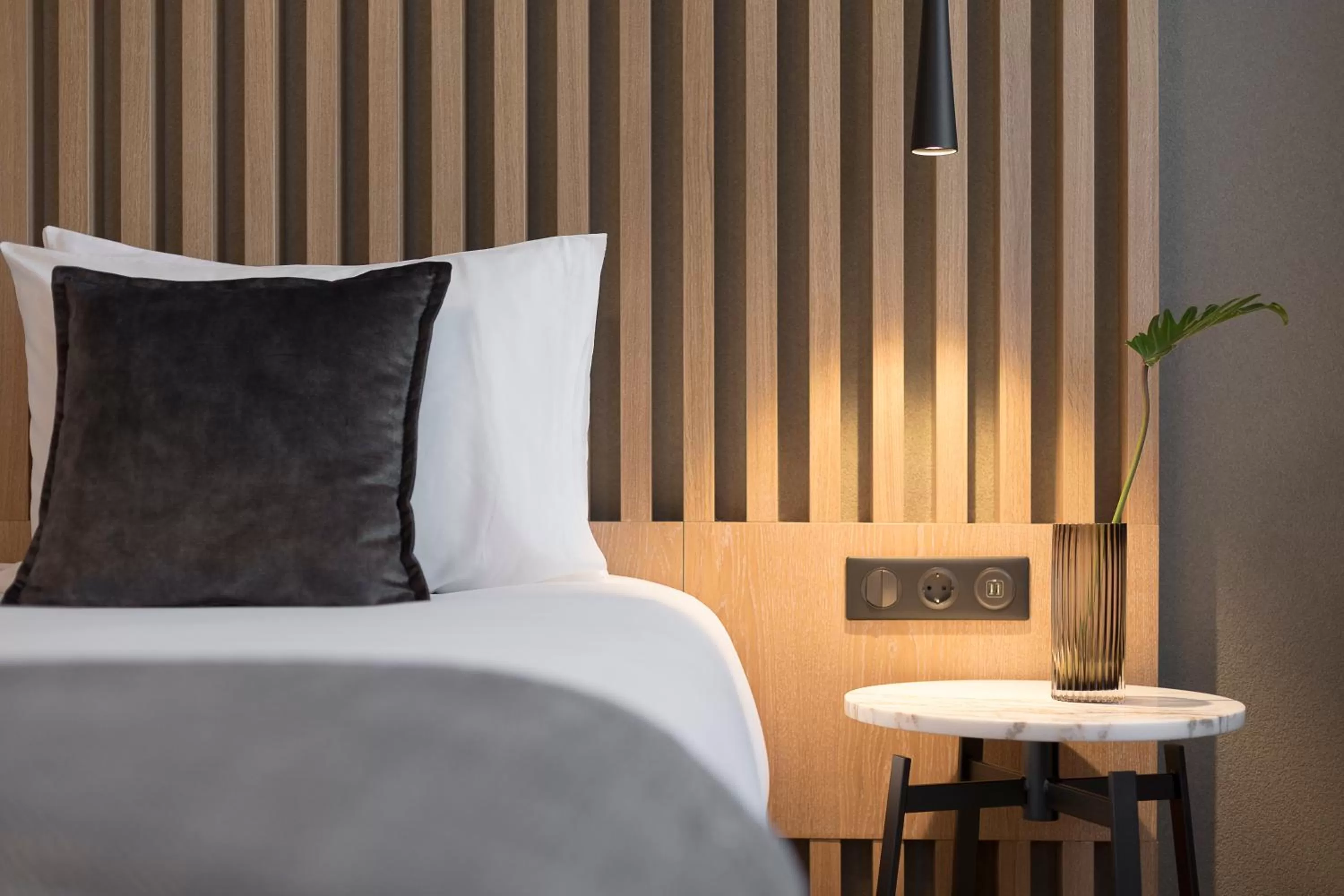 Bed in Porto Palace Hotel Thessaloniki