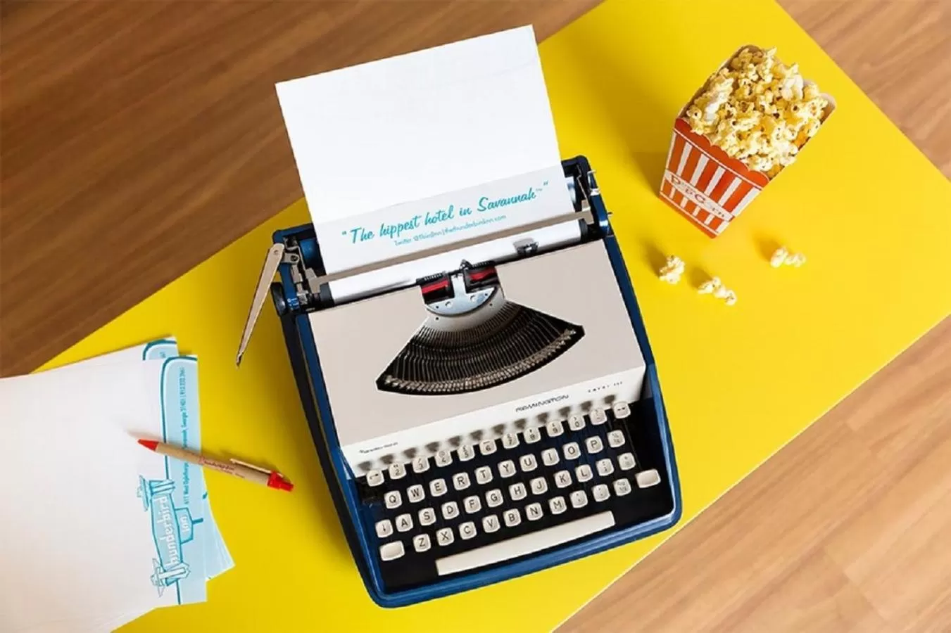 Text overlay in The Thunderbird Inn