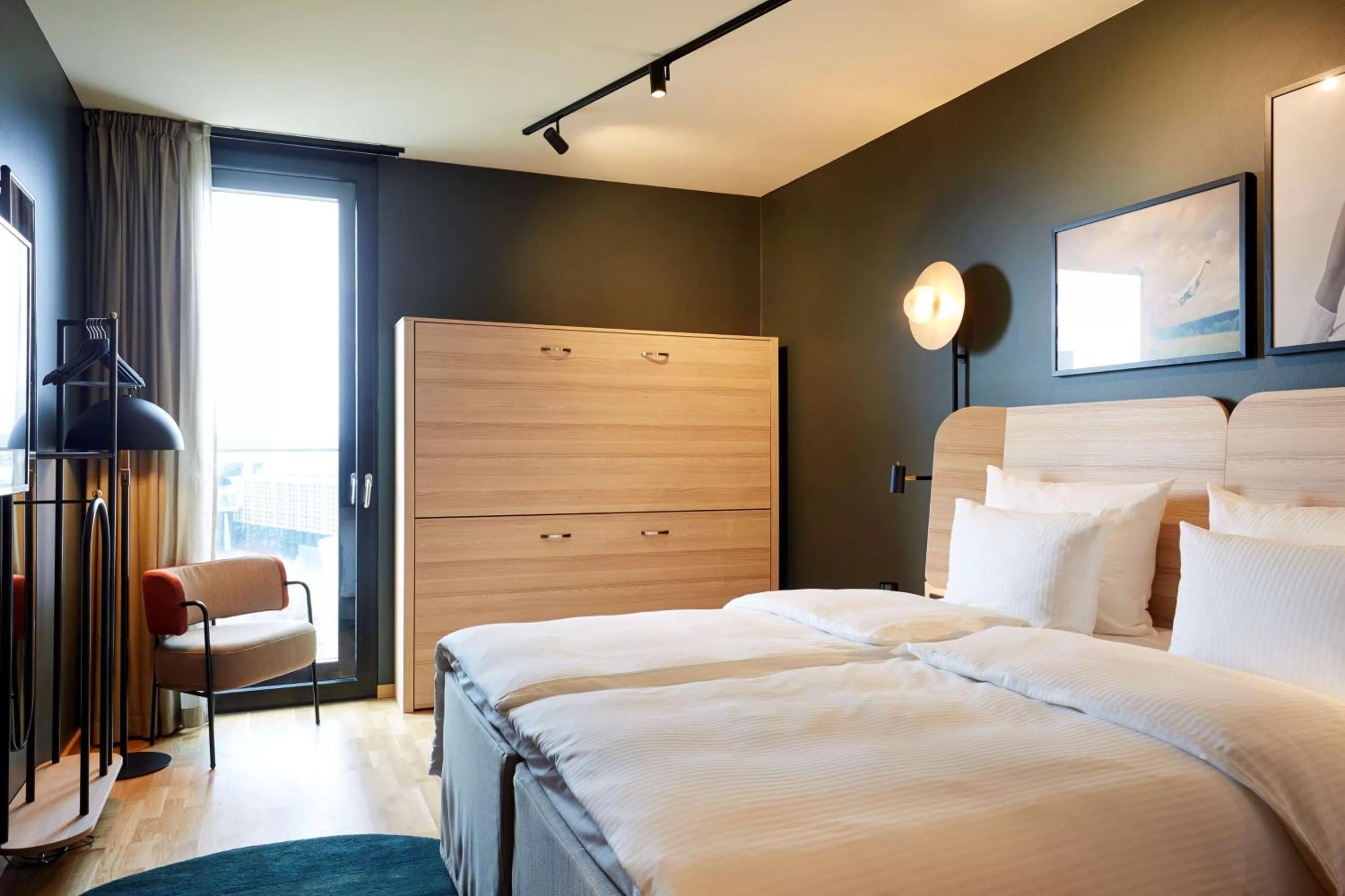 Bedroom, Bed in Scandic Frankfurt Hafenpark