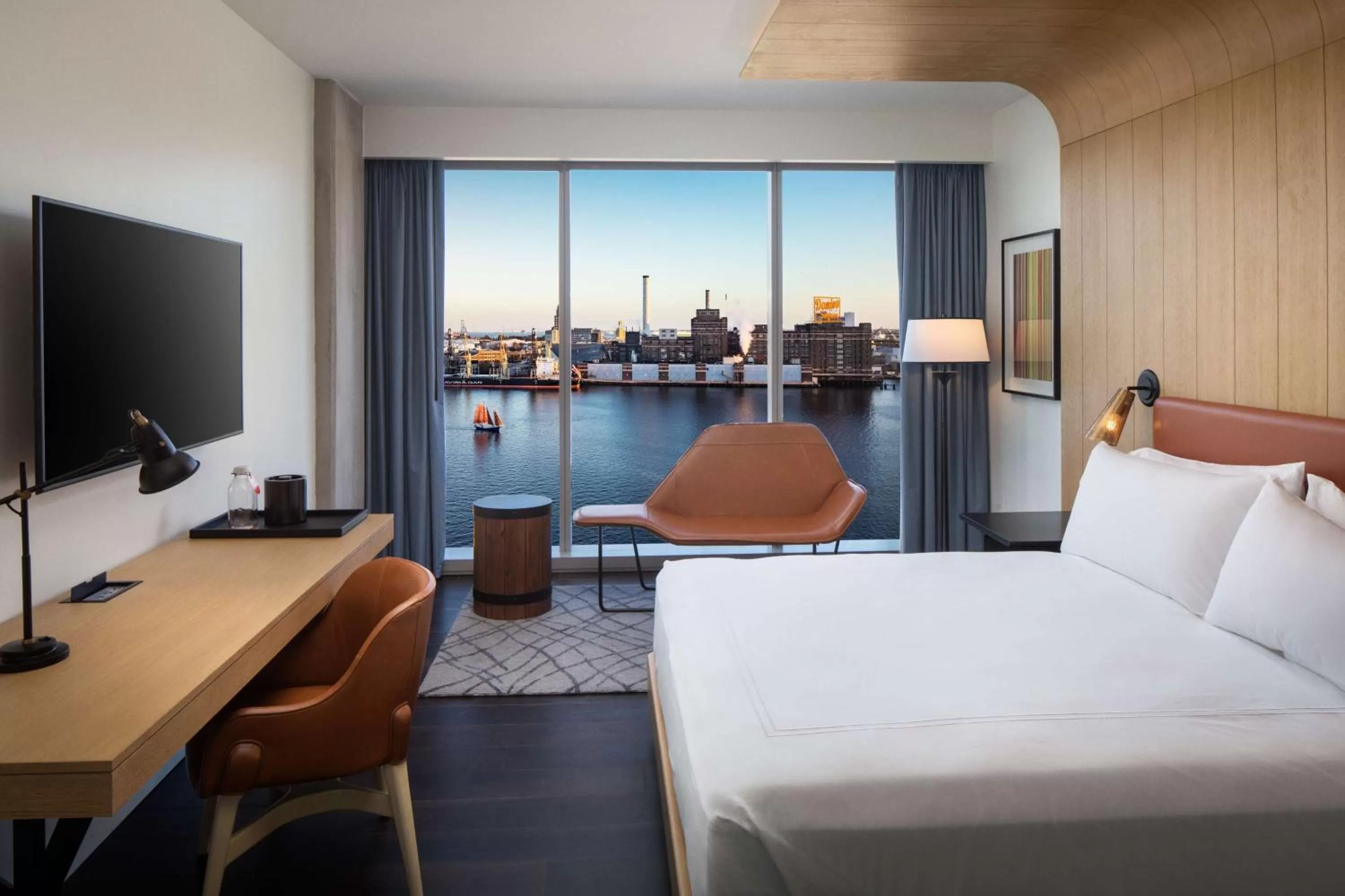 Bedroom, Bed in Canopy By Hilton Baltimore Harbor Point - Newly Built