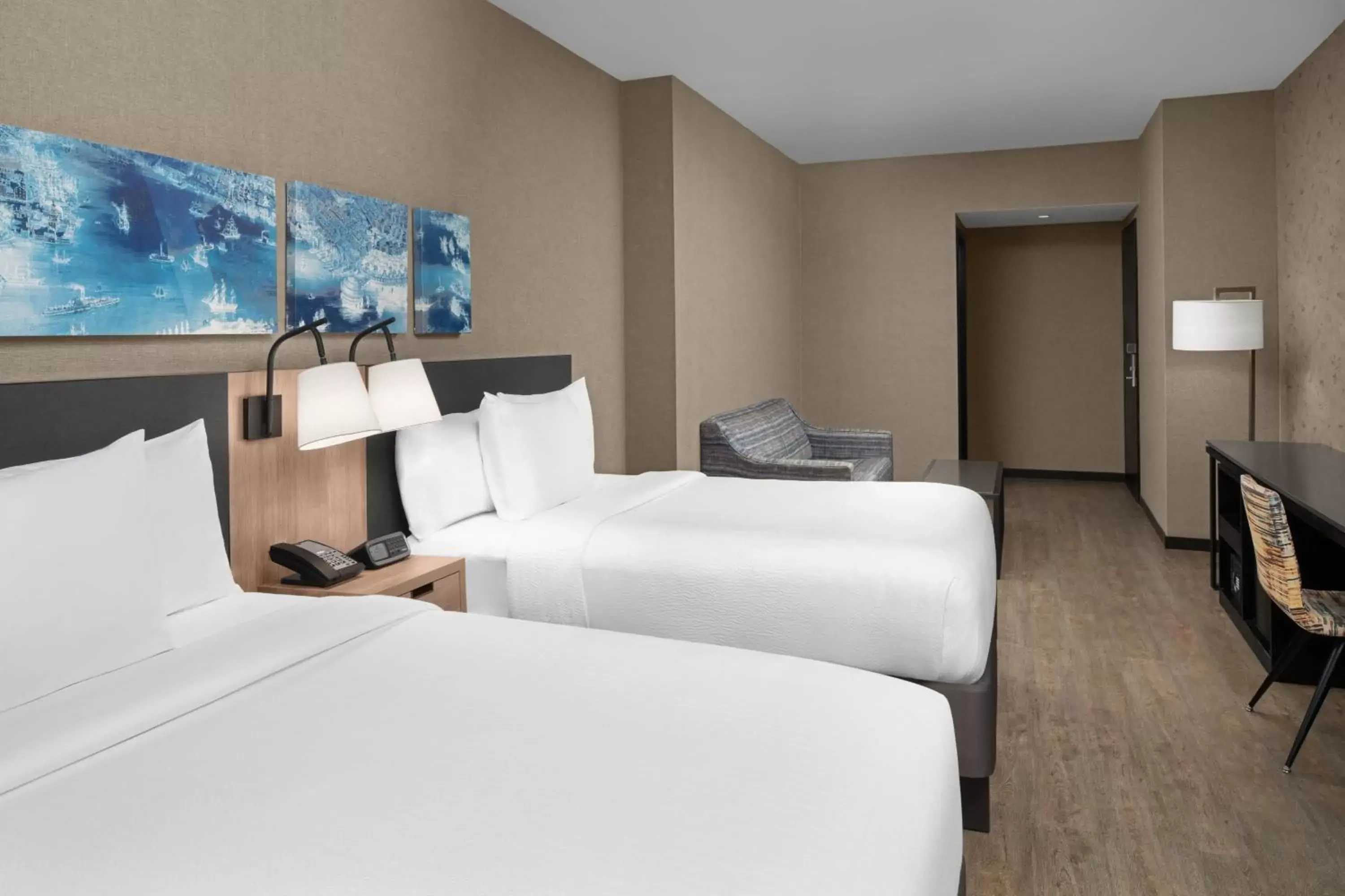 Large Double Room with Two Double Beds and Sofa Bed in Courtyard by Marriott New York World Trade Center Area Large Double Room with Two Double Beds and Sofa Bed in Courtyard by Marriott New York World Trade Center Area