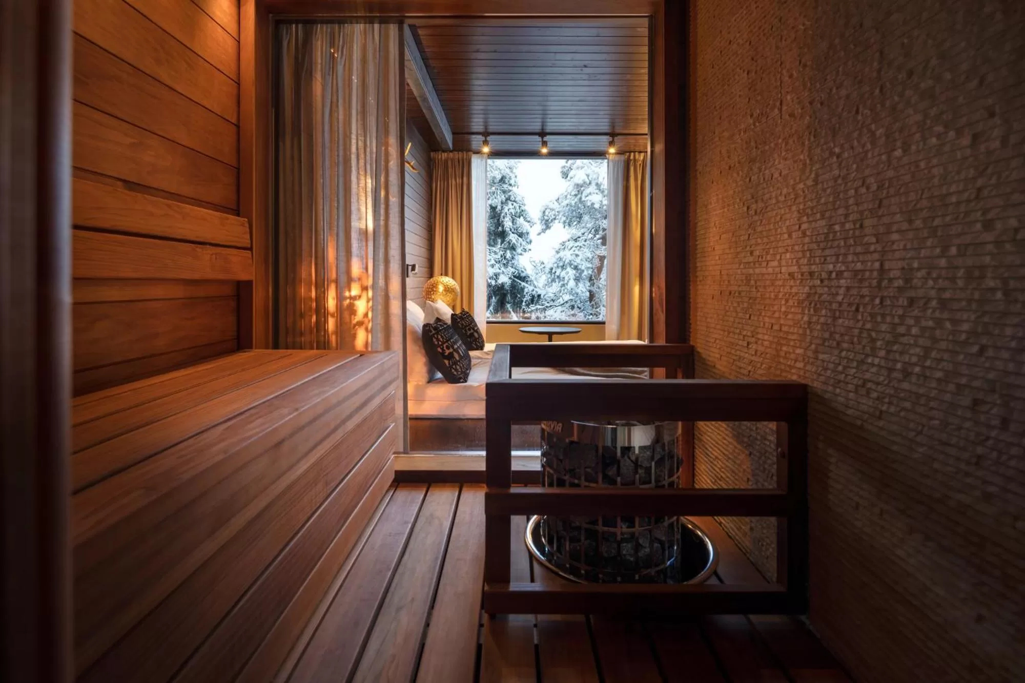 Sauna in Lapland Hotels Sky Ounasvaara