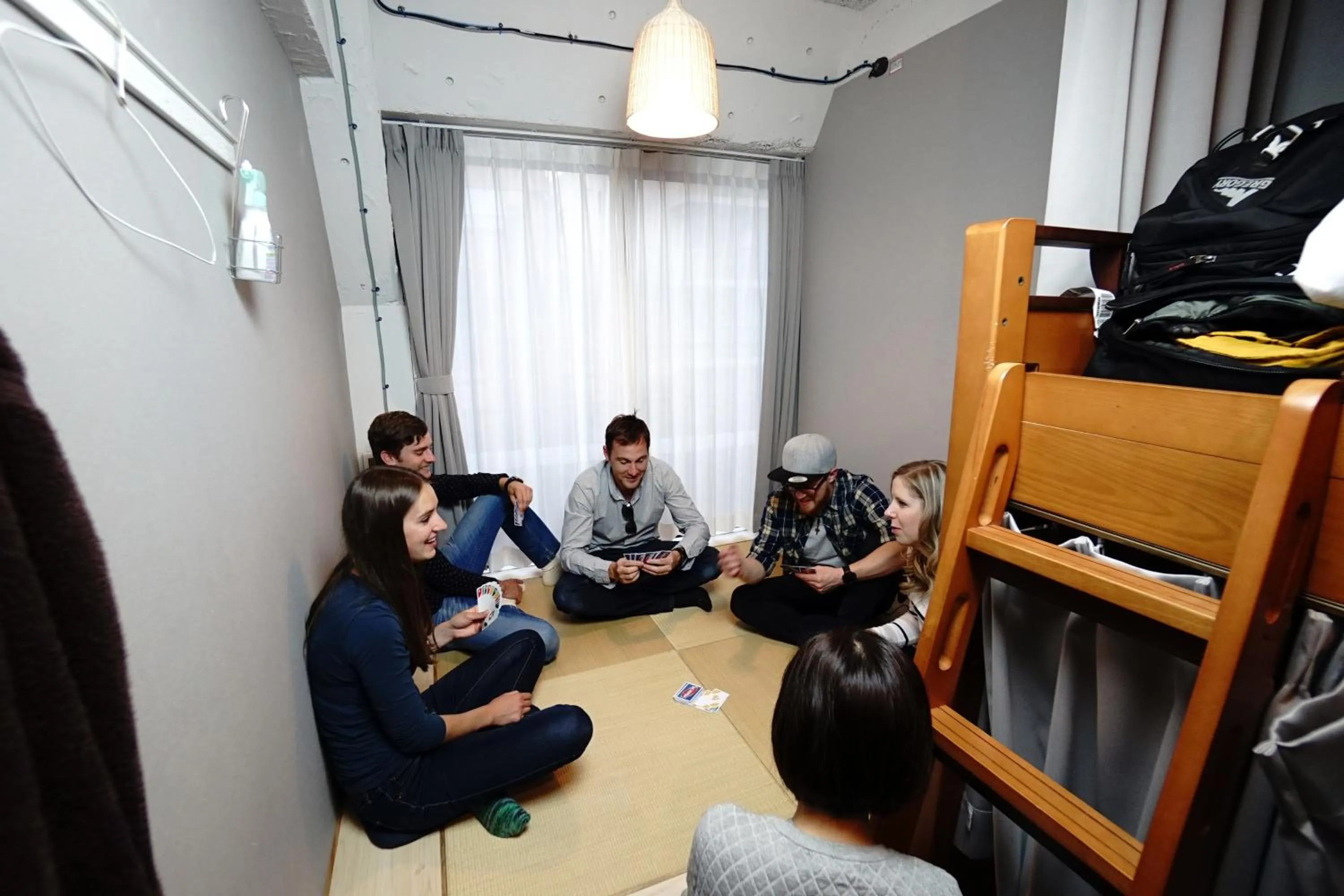 group of guests in Imano Tokyo Hostel
