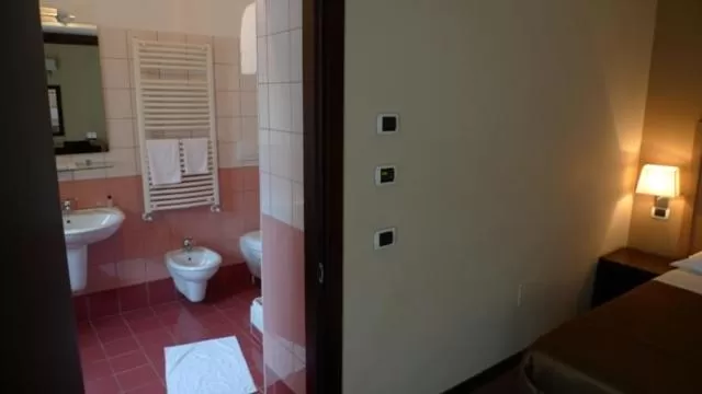 Bathroom, Bed in Hotel de Meis
