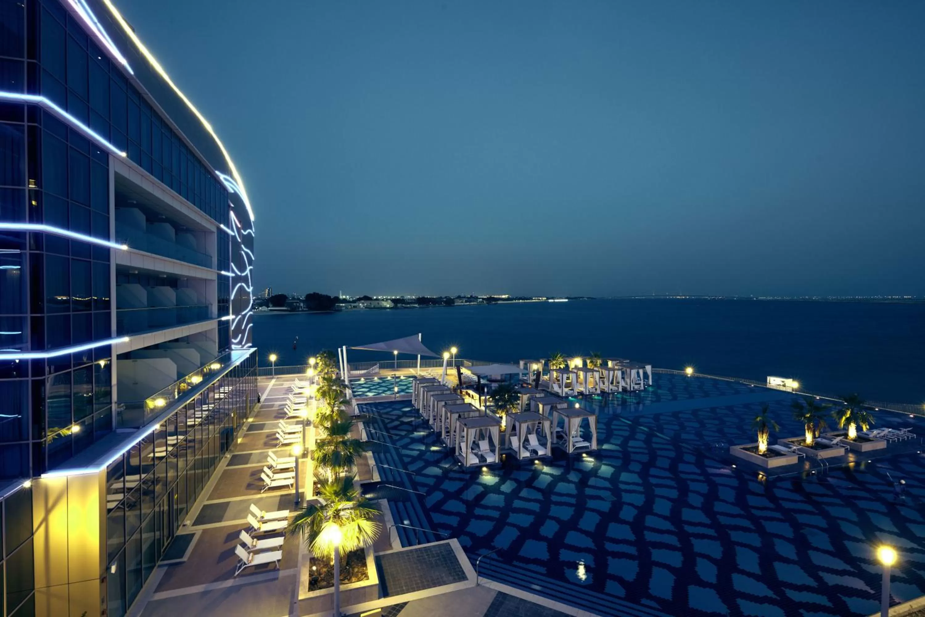 Pool view in Royal M Hotel Abu Dhabi by Gewan
