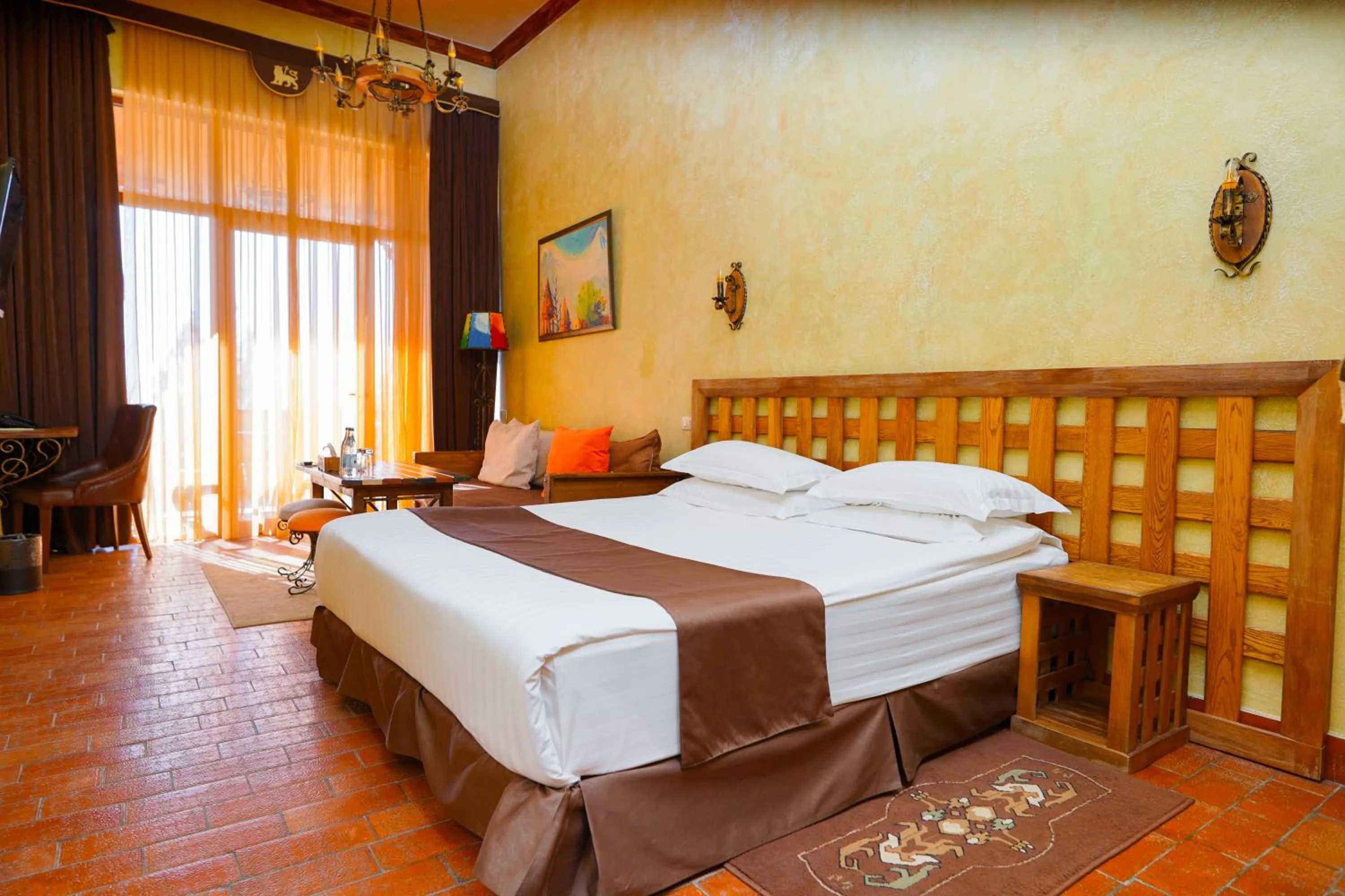 View (from property/room), Bed in Caucasus Hotel