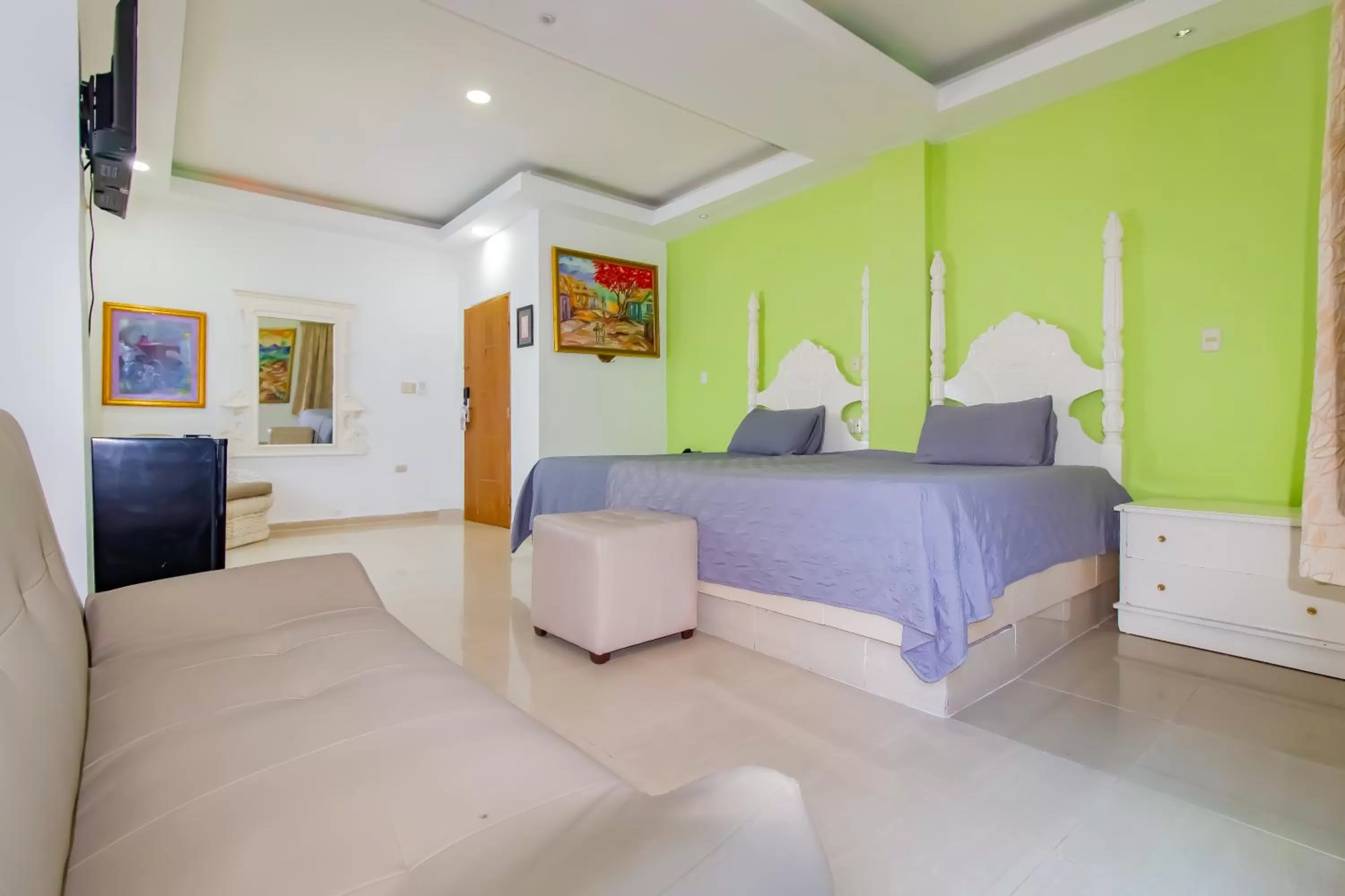 Bed in Hotel La Casona Dorada