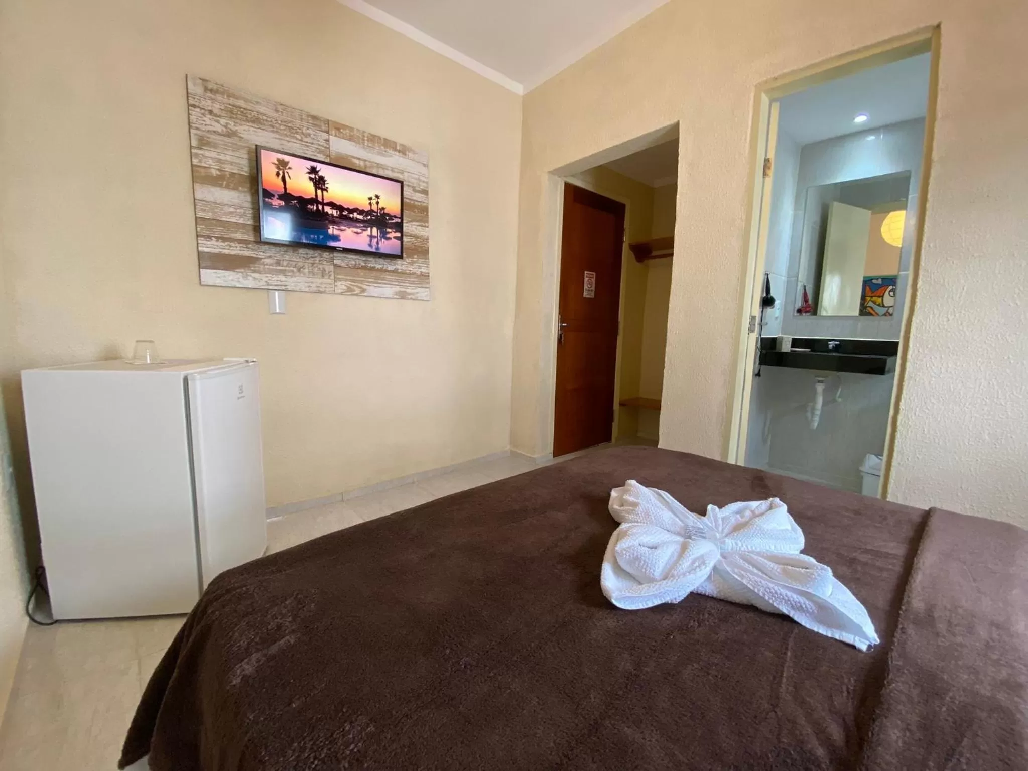 Bed in Refúgio Pousada Fortaleza