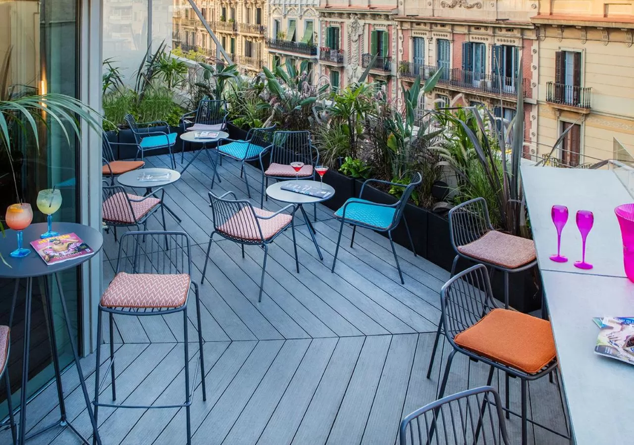 Balcony/Terrace in Axel Hotel Barcelona - Adults Only
