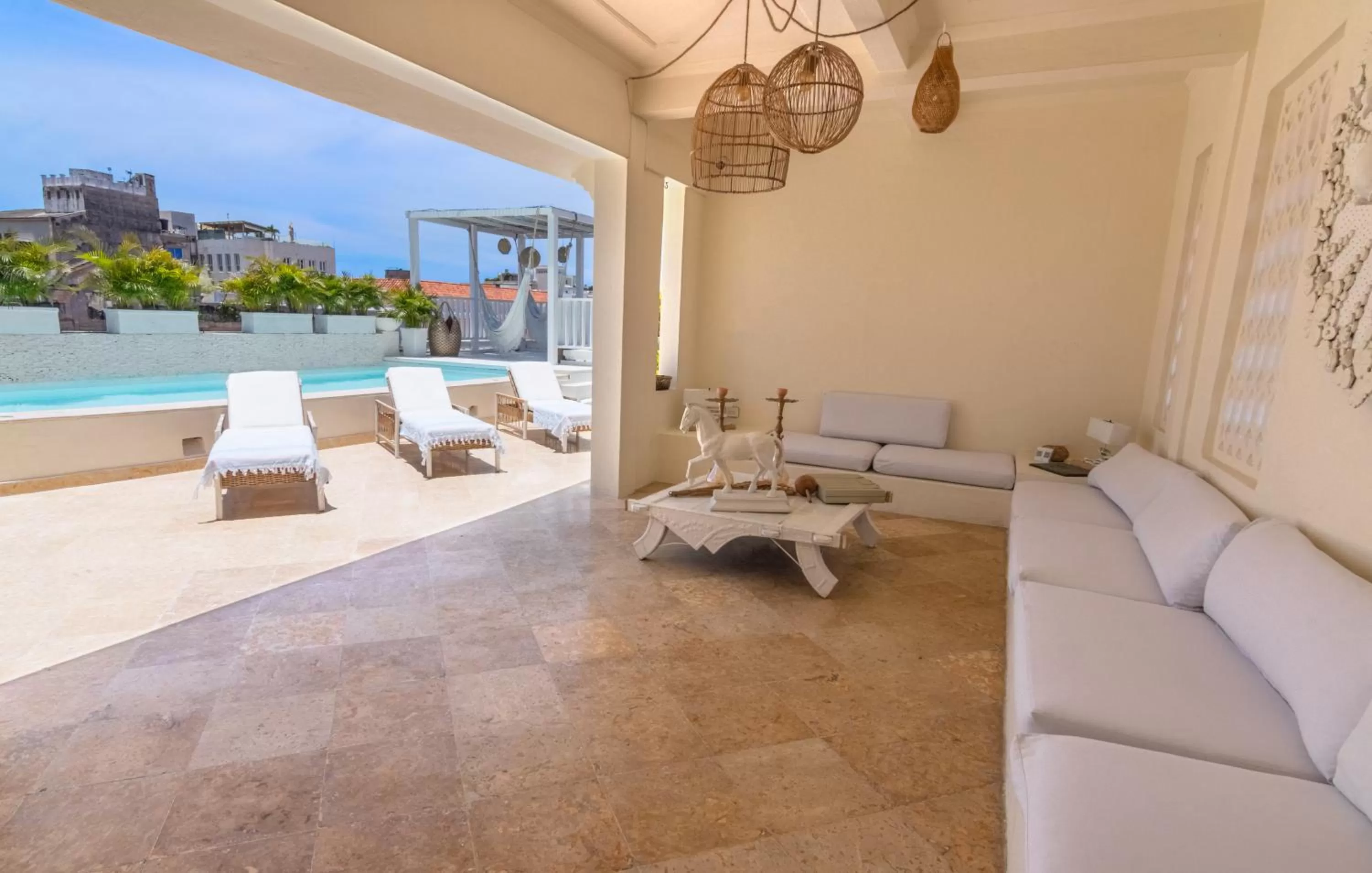 Pool view in Casa Diluca Cartagena Hotel Boutique