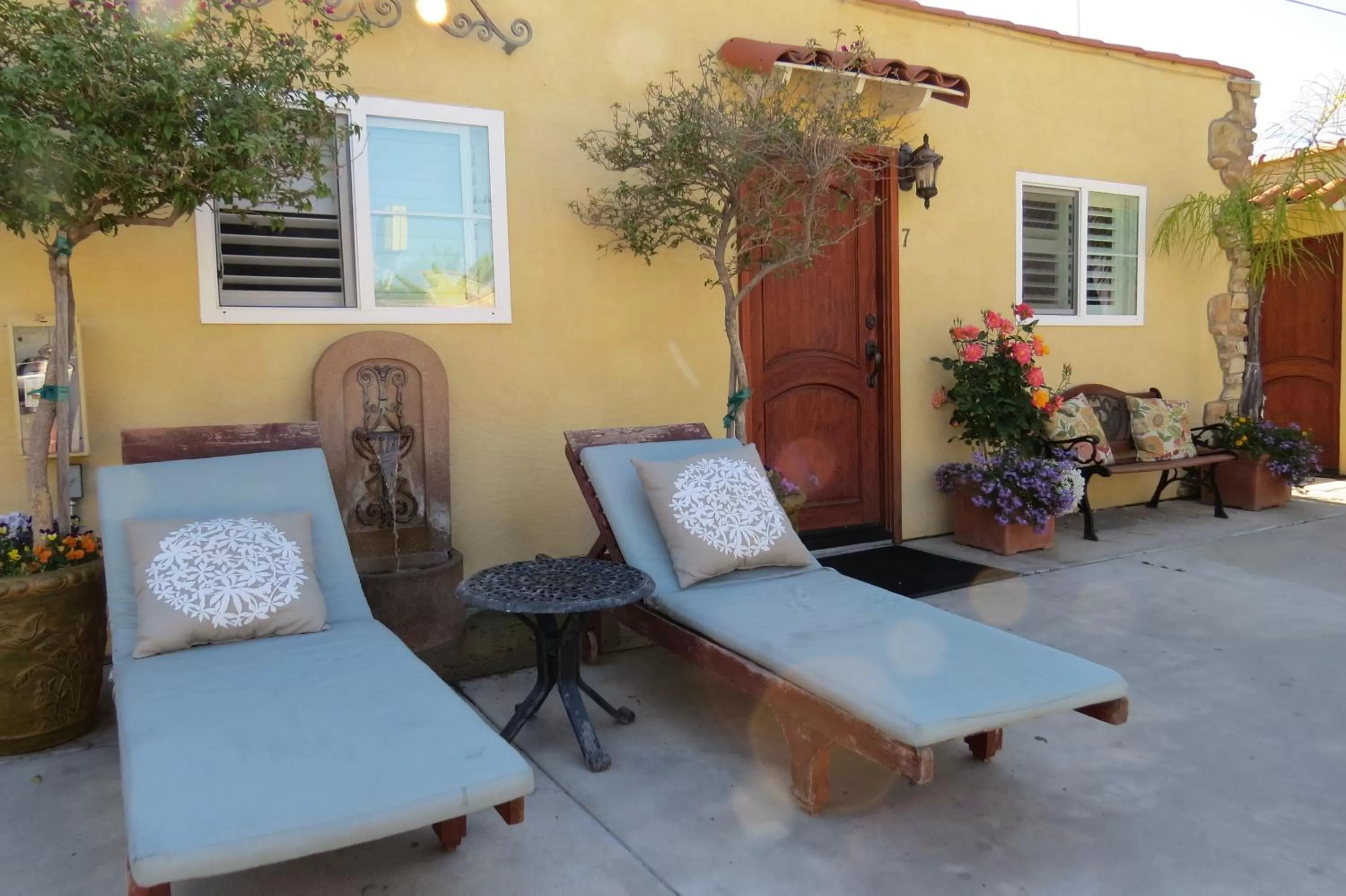 Patio in Leucadia Beach Inn