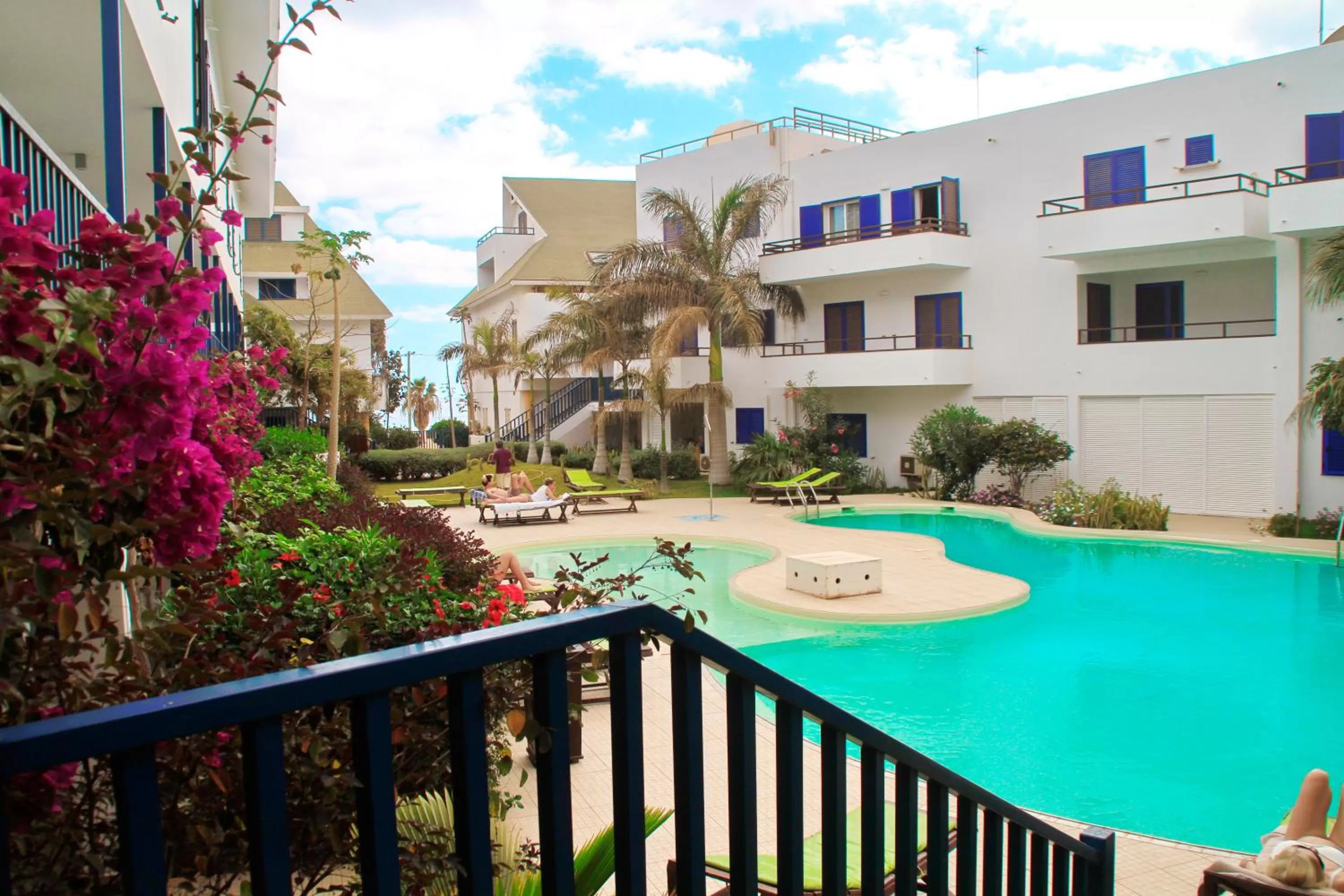 Balcony/Terrace, Pool View in Leme Bedje Residence