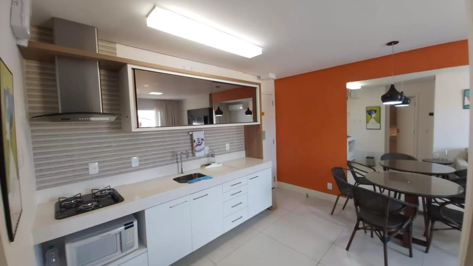 Kitchen or kitchenette in Bicalho Flat Beira Mar Praia PontaNegra -Natal