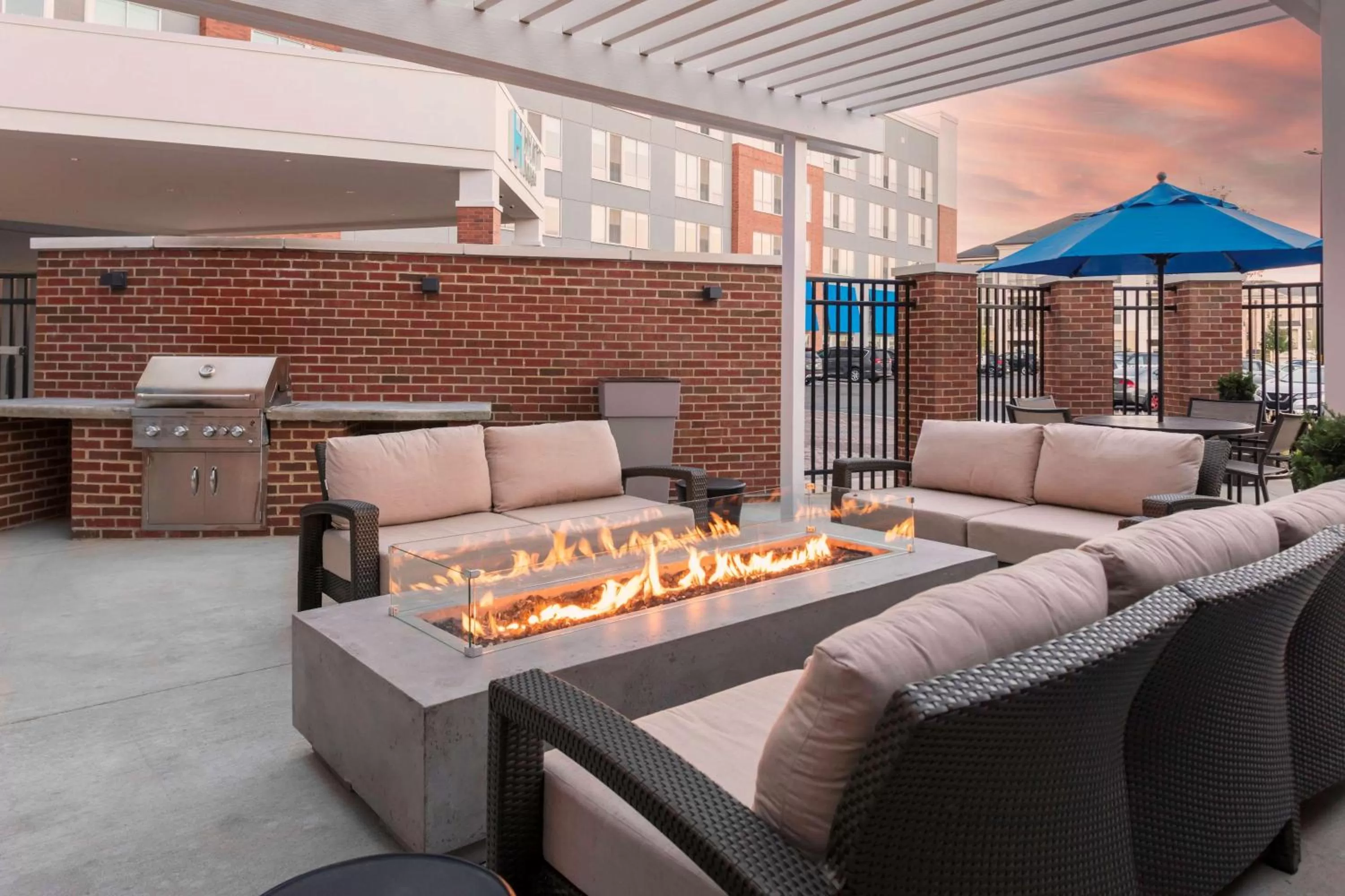 Patio in Hyatt House Charlotte Rea Farms