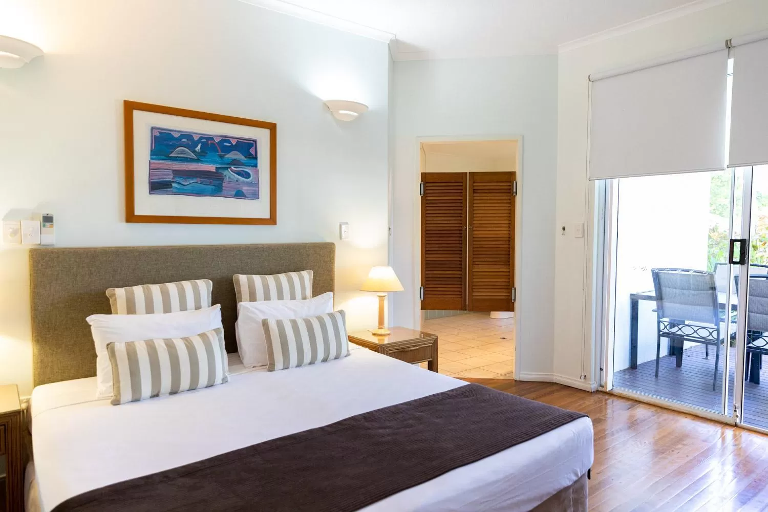 Bedroom, Bed in Beaches Holiday Apartments - Official Onsite Reception & Check In