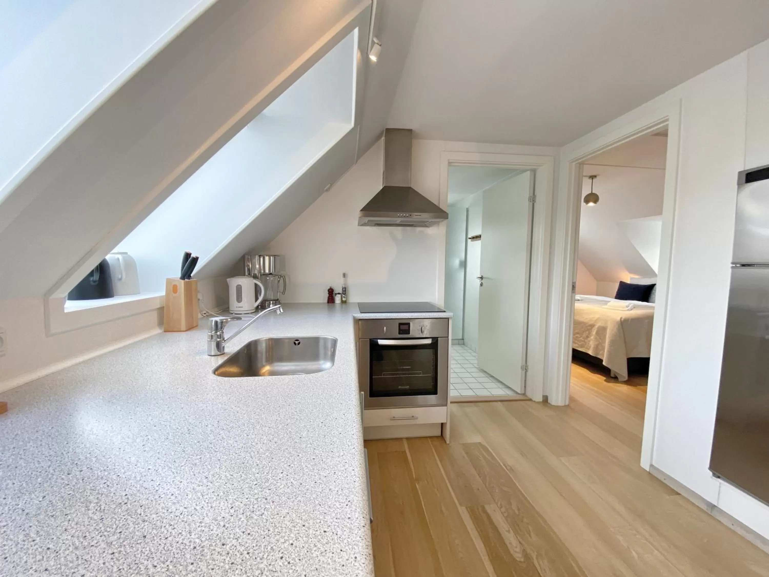 Coffee/tea facilities, Bed in Skagen Harbour Hotel