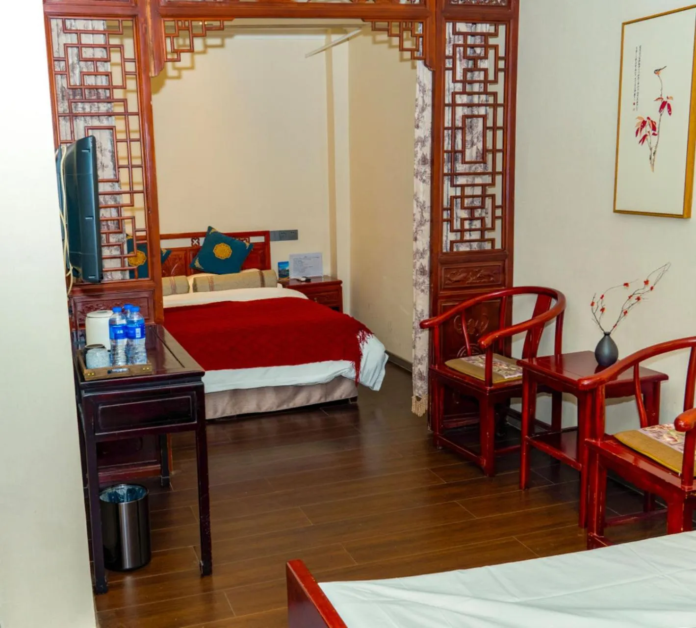 Bed in Beijing Hyde Courtyard Hotel