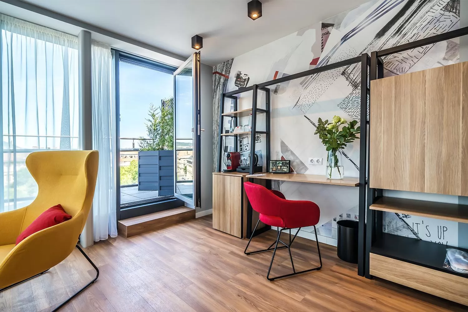 Balcony/Terrace in Up Hotel Budapest