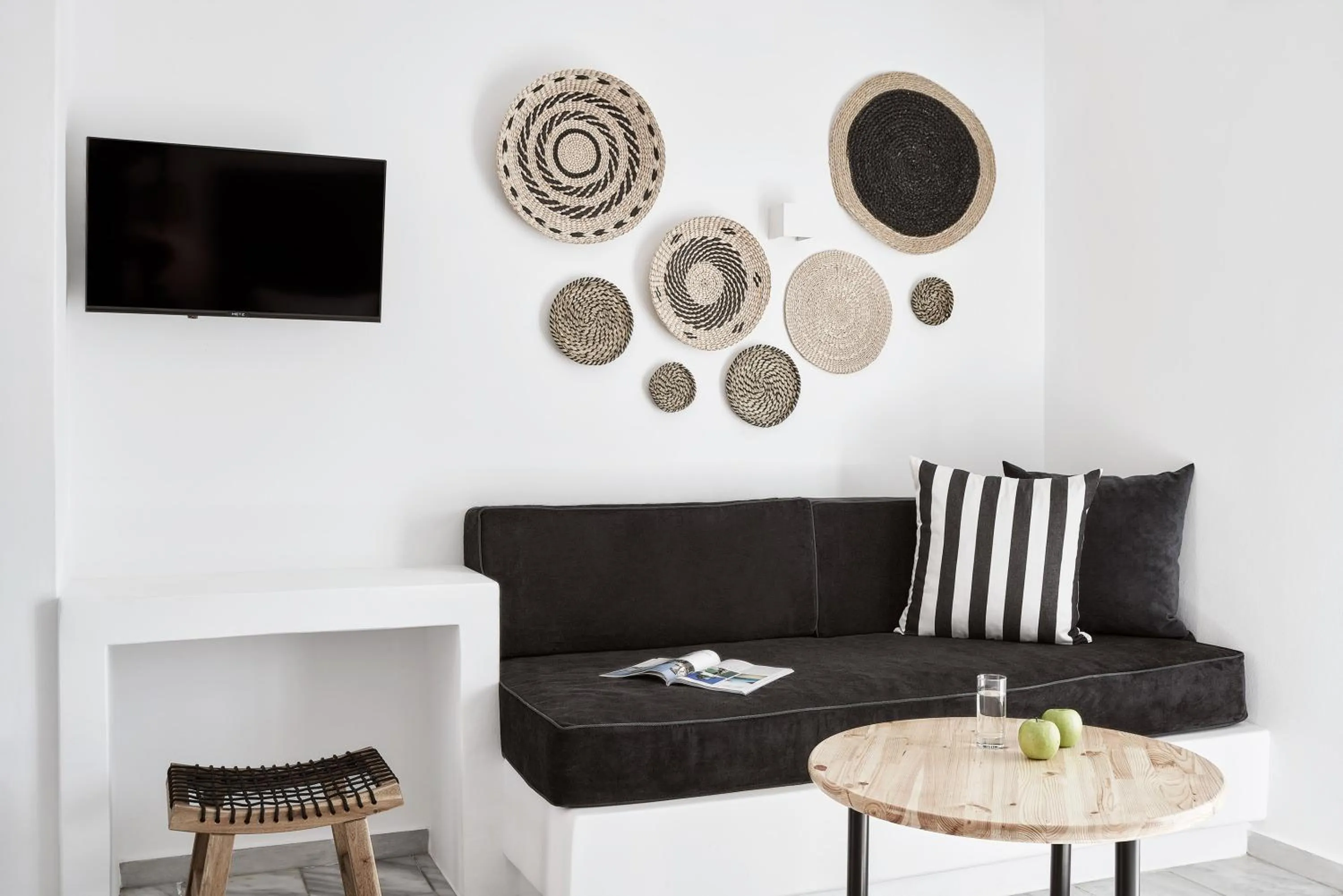 Seating area in Mr & Mrs White Mykonos