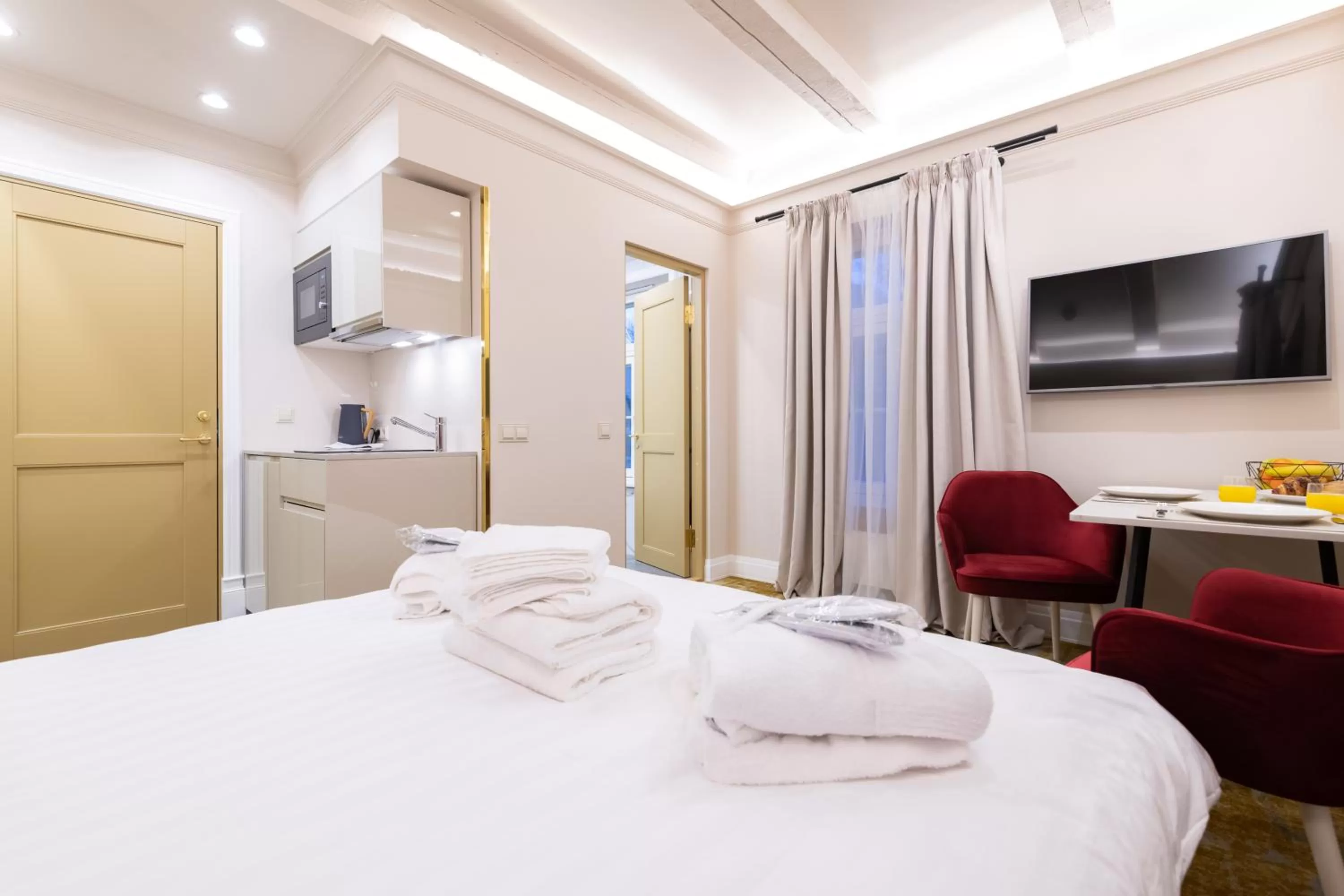 Photo of the whole room, Bed in Hotel Meltzer Apartments